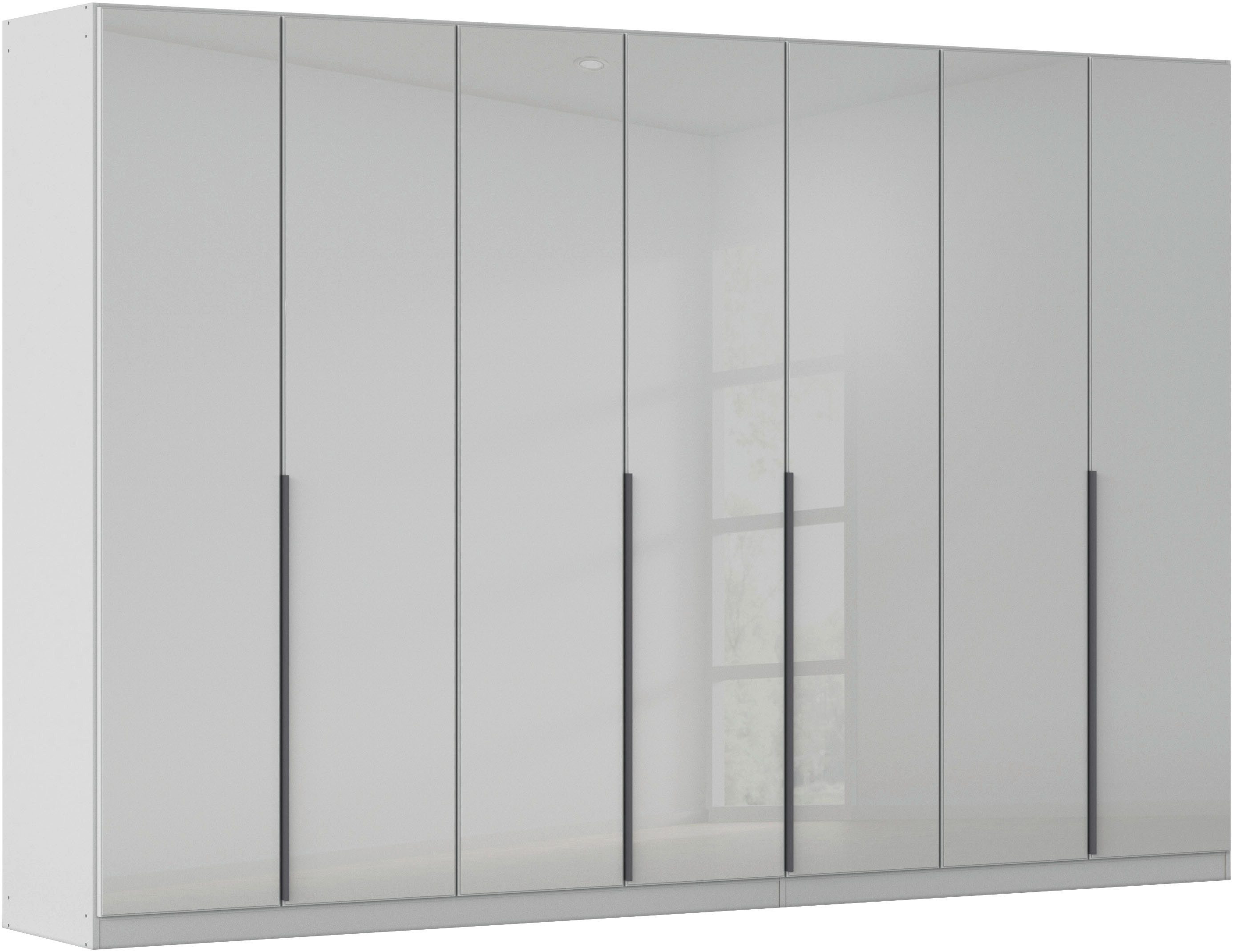 OTTO home Drehtürenschrank Kleiderschrank Kleiderschränke Schrank Garderobe AGORDO mit Glasfront (in zwei Griff-Farben, Breiten 91-405 cm) durchdachte Innenausstattung, in 8 Breiten und 2 Höhen MADE IN GERMANY