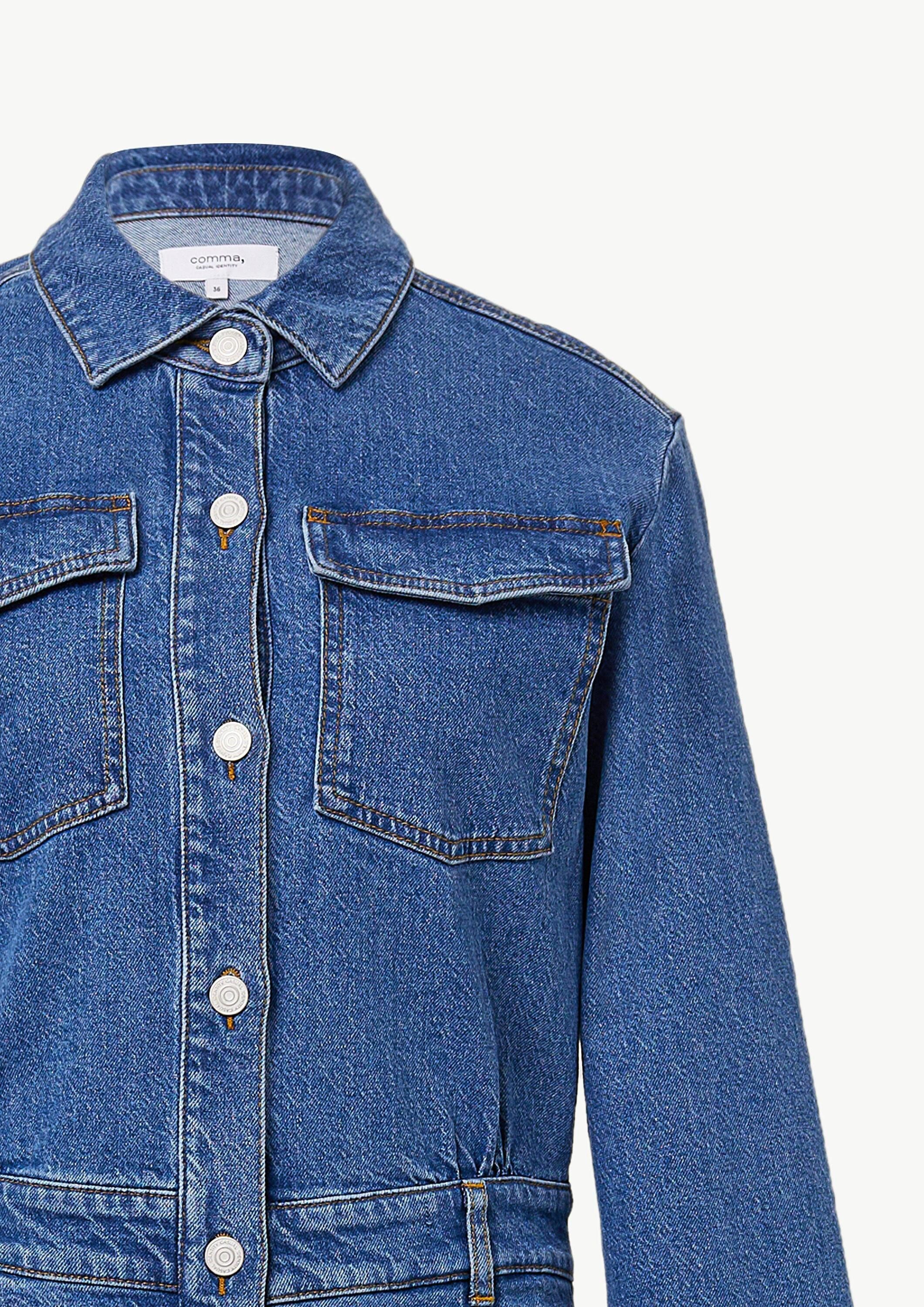 comma Midikleid Kleid Midikleid aus heavy Denim