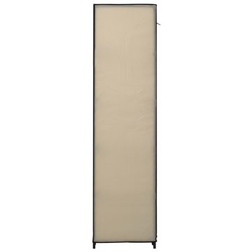 vidaXL Kleiderschrank Stoffschrank mit Fächern Kleiderstangen Creme 150x45x176cm (1-St)