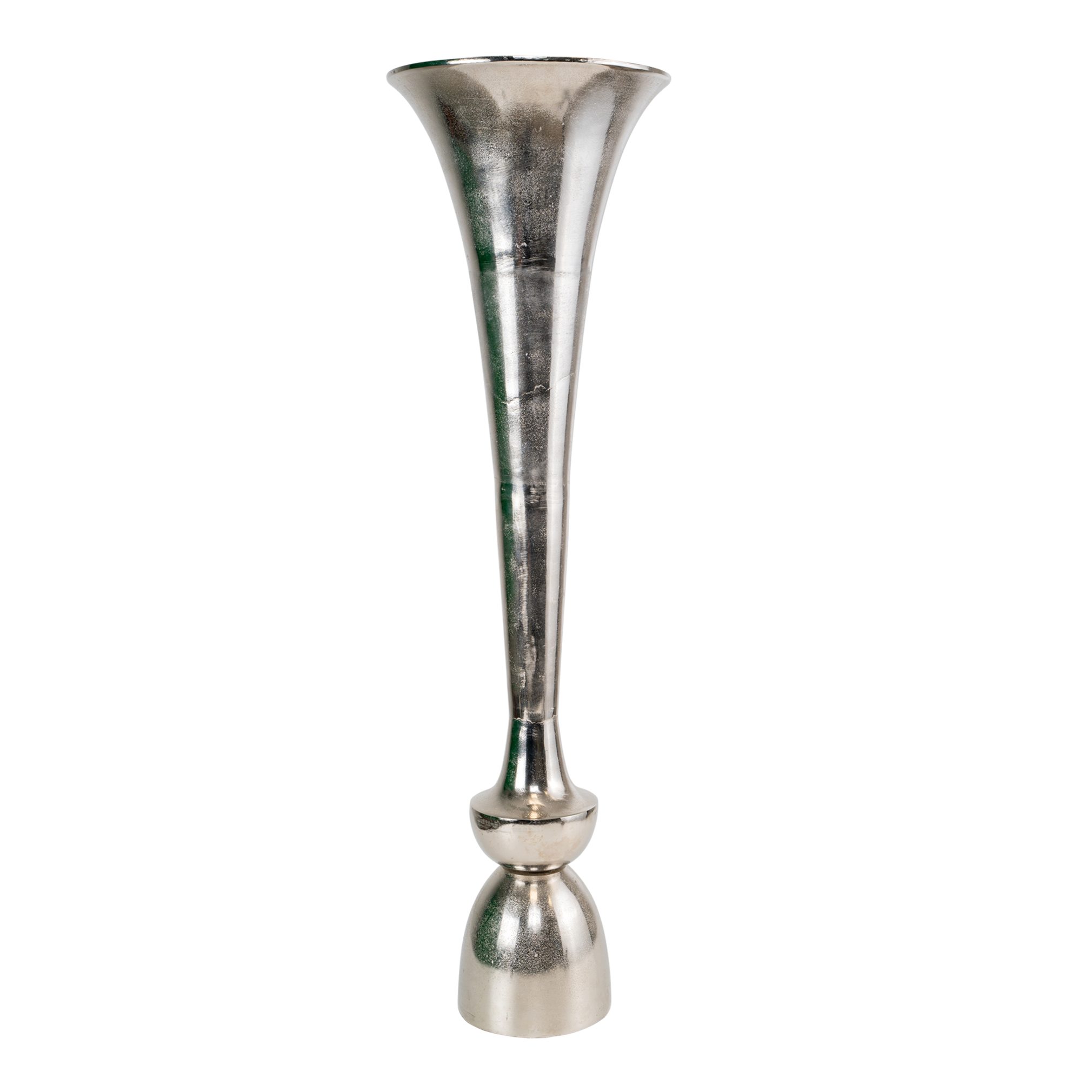 Deko Metall Living ø29x99cm silber Trompe Lesli Vase Blumenvase Dekovase