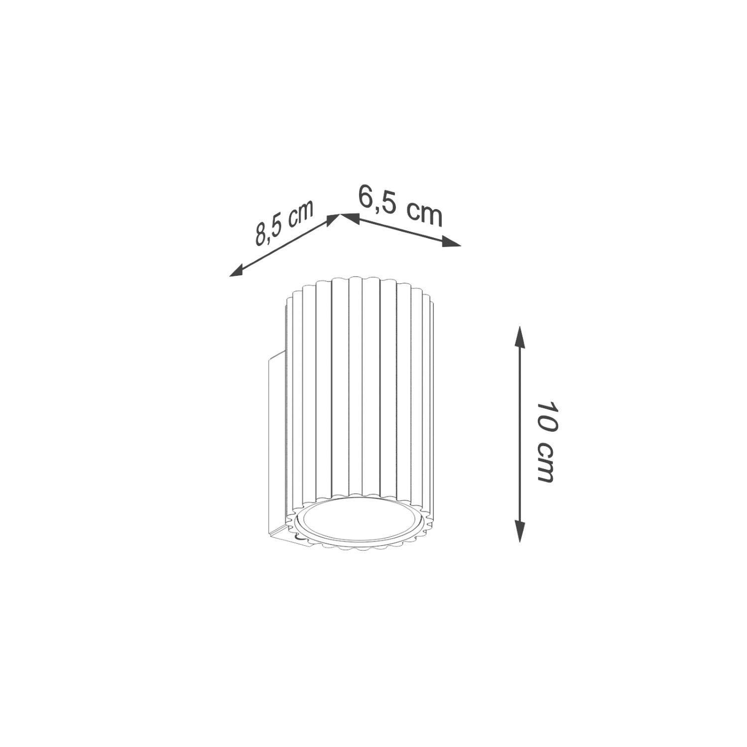 Licht-Erlebnisse Wandleuchte BERTA, ohne Leuchtmittel, Aluminium GU10 H: 10 cm in Gold Modern