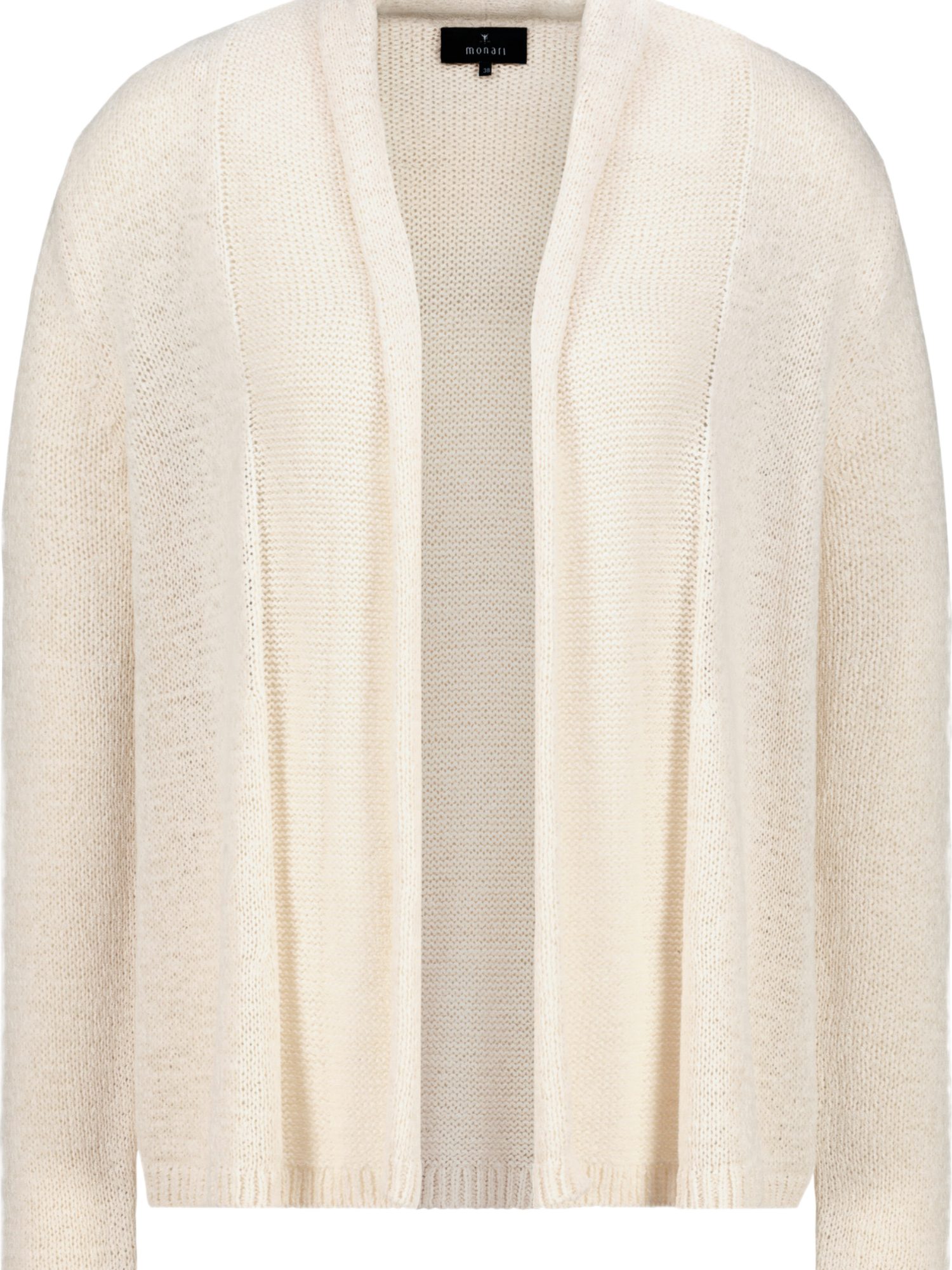 Monari Strickjacke natur,Casual,Polyacryl,Unifarben,Rundhals,Lang,Regular Fit