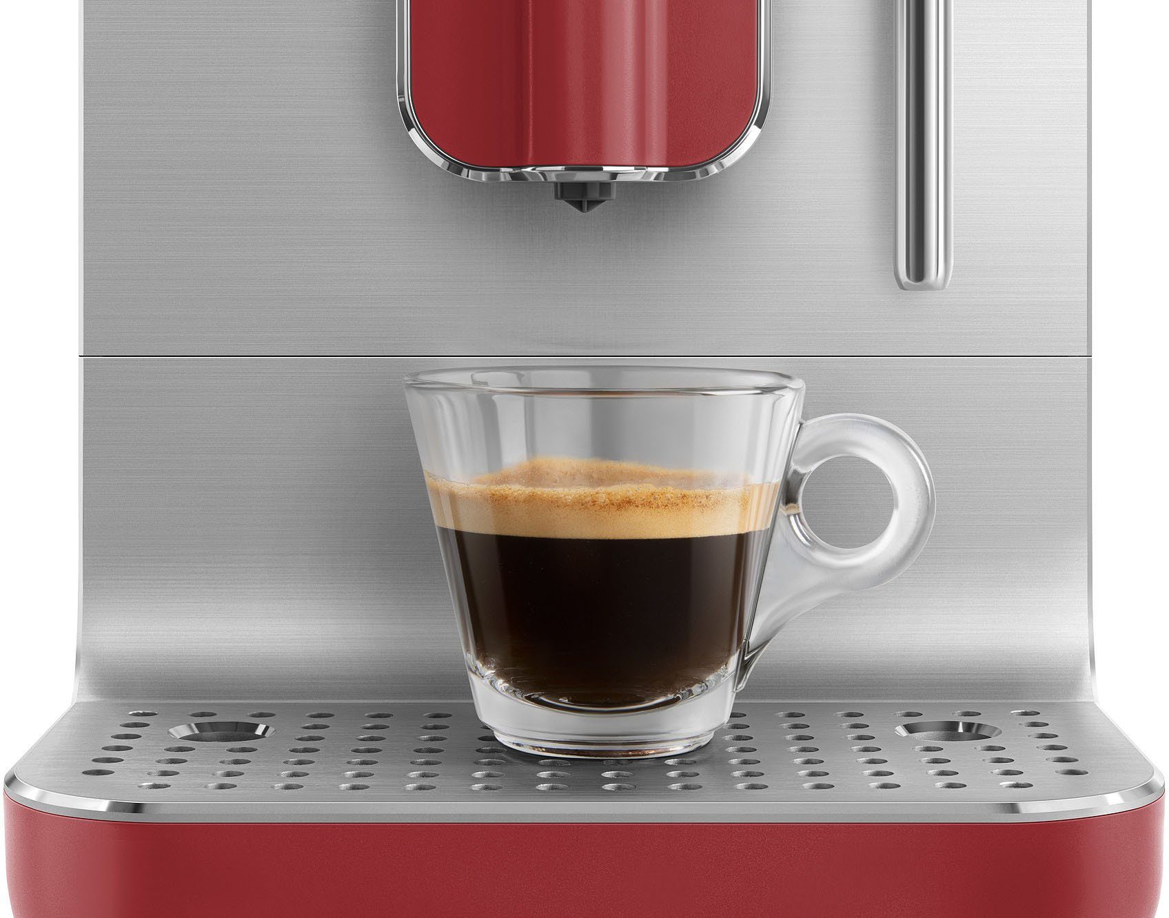 Smeg Kaffeevollautomat BCC02RDMEU, Brüheinheit rot Herausnehmbare