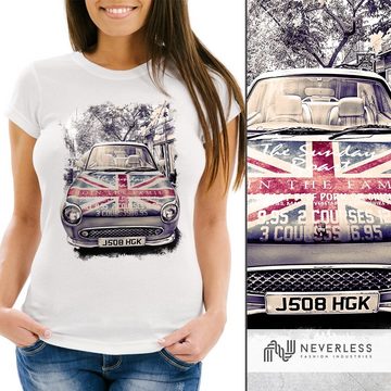 Neverless Print-Shirt Damen T-Shirt United Kingdom Car UK Flag Flagge England Great Britain Neverless mit Print