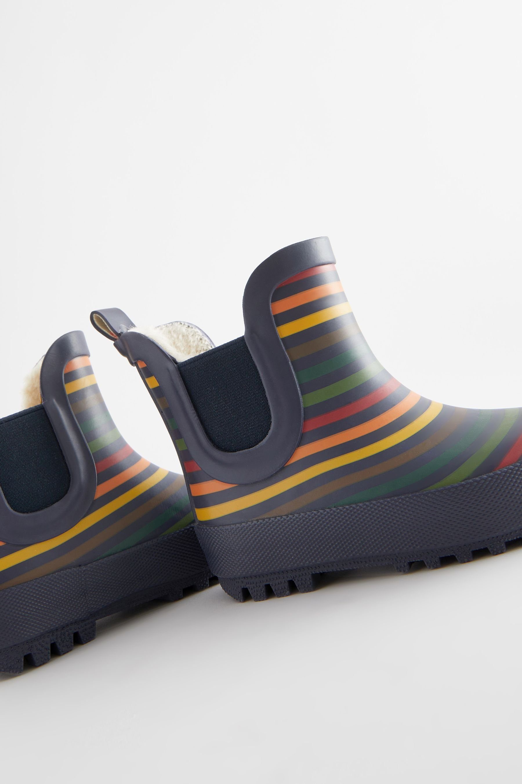 Stripe Rainbow Gummistiefel Gummistiefel Futter warmem Next mit (1-tlg) Knöchelhohe