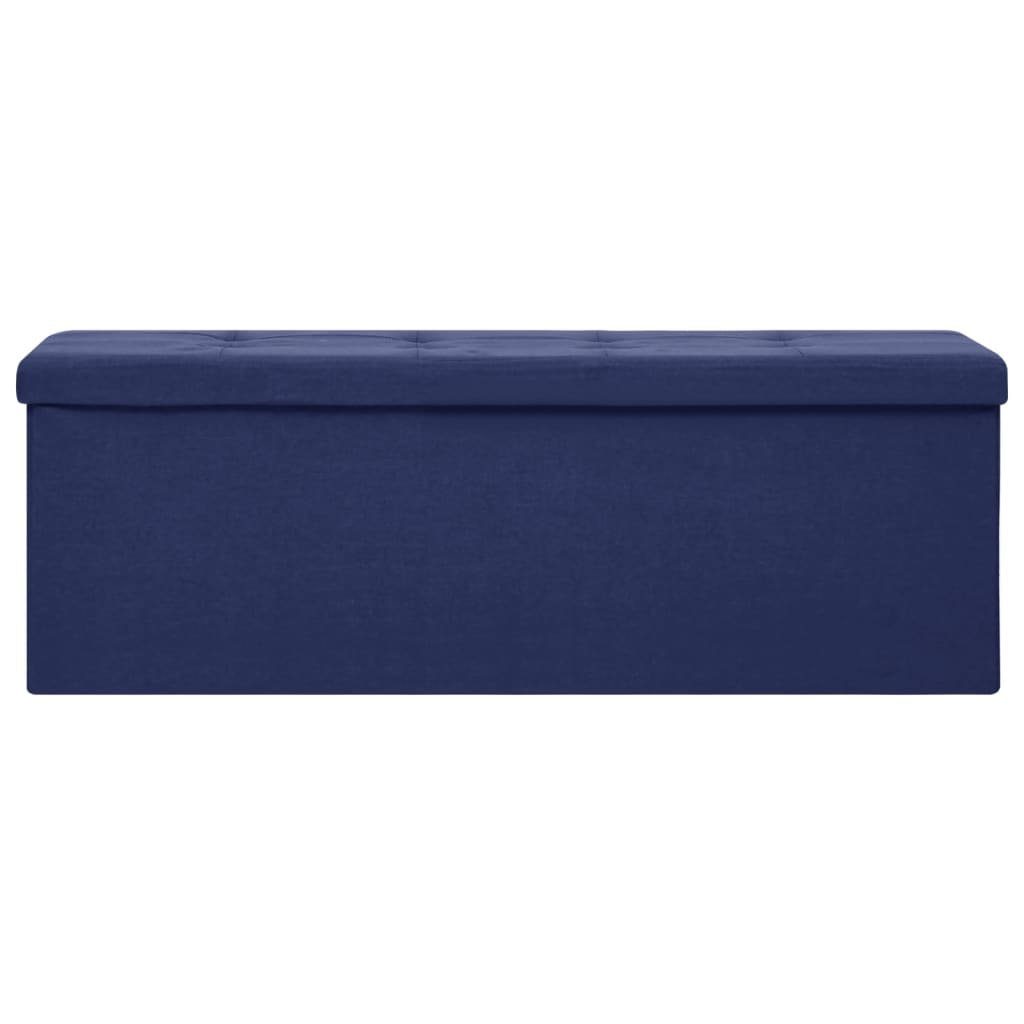furnicato Truhenbank Aufbewahrungsbank Blau 110 x 38 x 38 cm mit Stauraum und Sitzkomfort