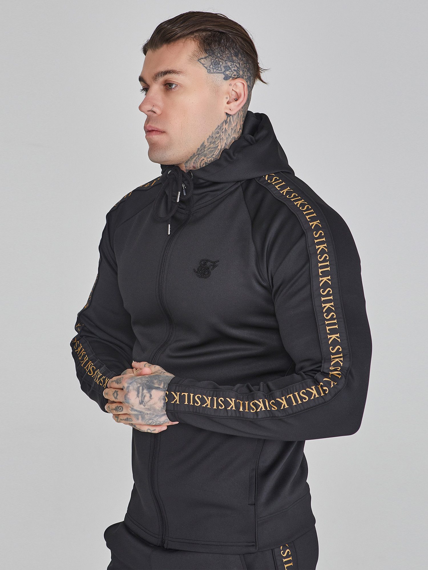 Siksilk Sweatanzug SikSilk Herren Schwarz Gold günstig online kaufen