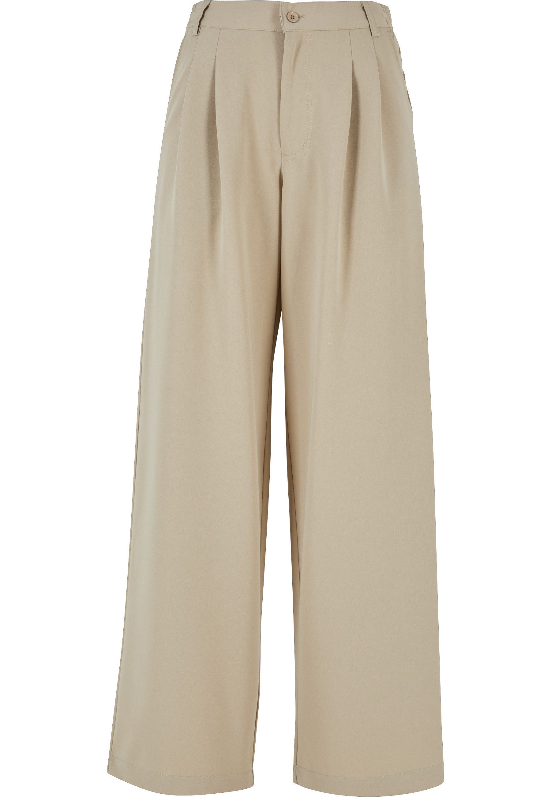 URBAN CLASSICS Stoffhose Urban Classics Damen Ladies Ultra Wide Pleat-Front günstig online kaufen
