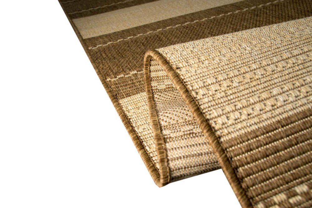 Teppich Teppich Sisal Optik Küchenläufer Carpetia, mm beige braun, rechteckig, Höhe: Streifen Küchenteppich 8