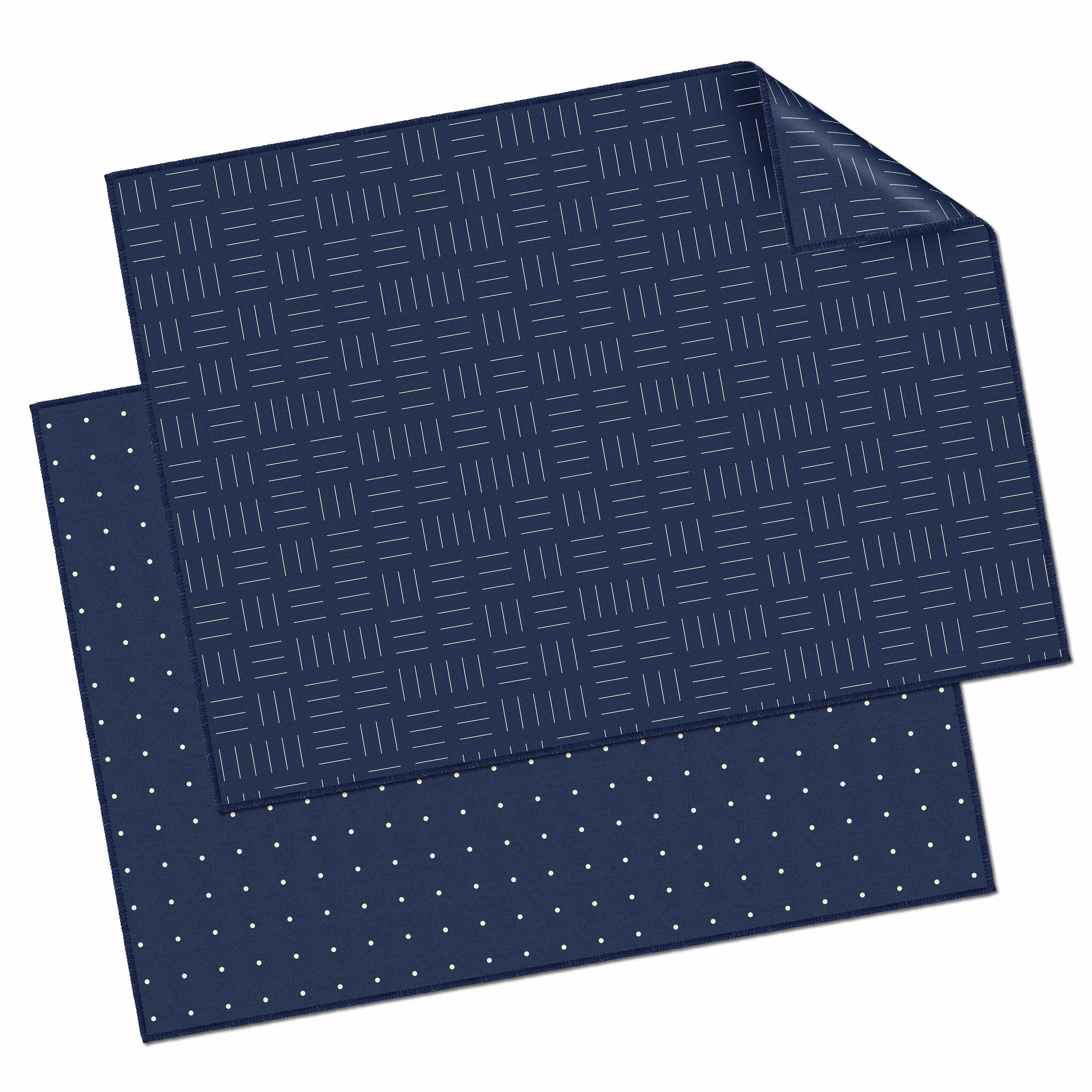Edison & King Mikrofasertücher mit Motiv Mikrofasertuch (Microfaser, 30x40 cm, 2er Pack, Brillenputztücher mit vernähten Rändern)