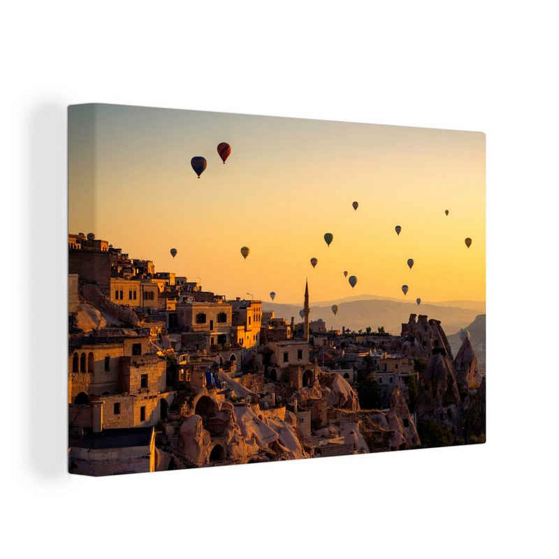 OneMillionCanvasses® Leinwandbild Ballone über der Türkei, (1 St), Wandbild Leinwandbilder, Aufhängefertig, Wanddeko, 30x20 cm