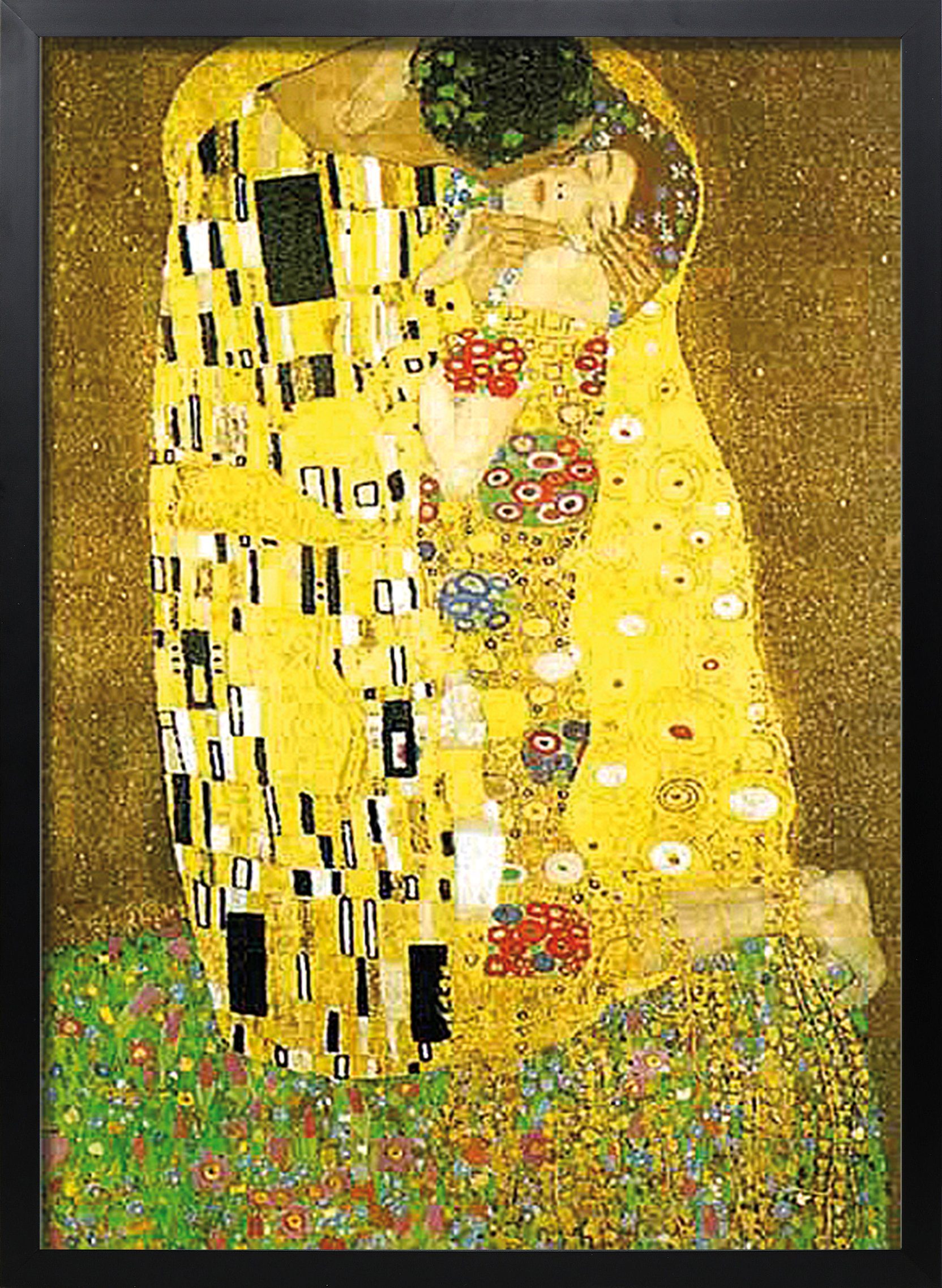 Close Up Kunstdruck Der Kuss Poster Gustav Klimt gerahmt