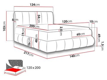 MIRJAN24 Boxspringbett Venezia (Matratze + Topper), mit 2 Bettkästen, Bett für Schlafzimmer
