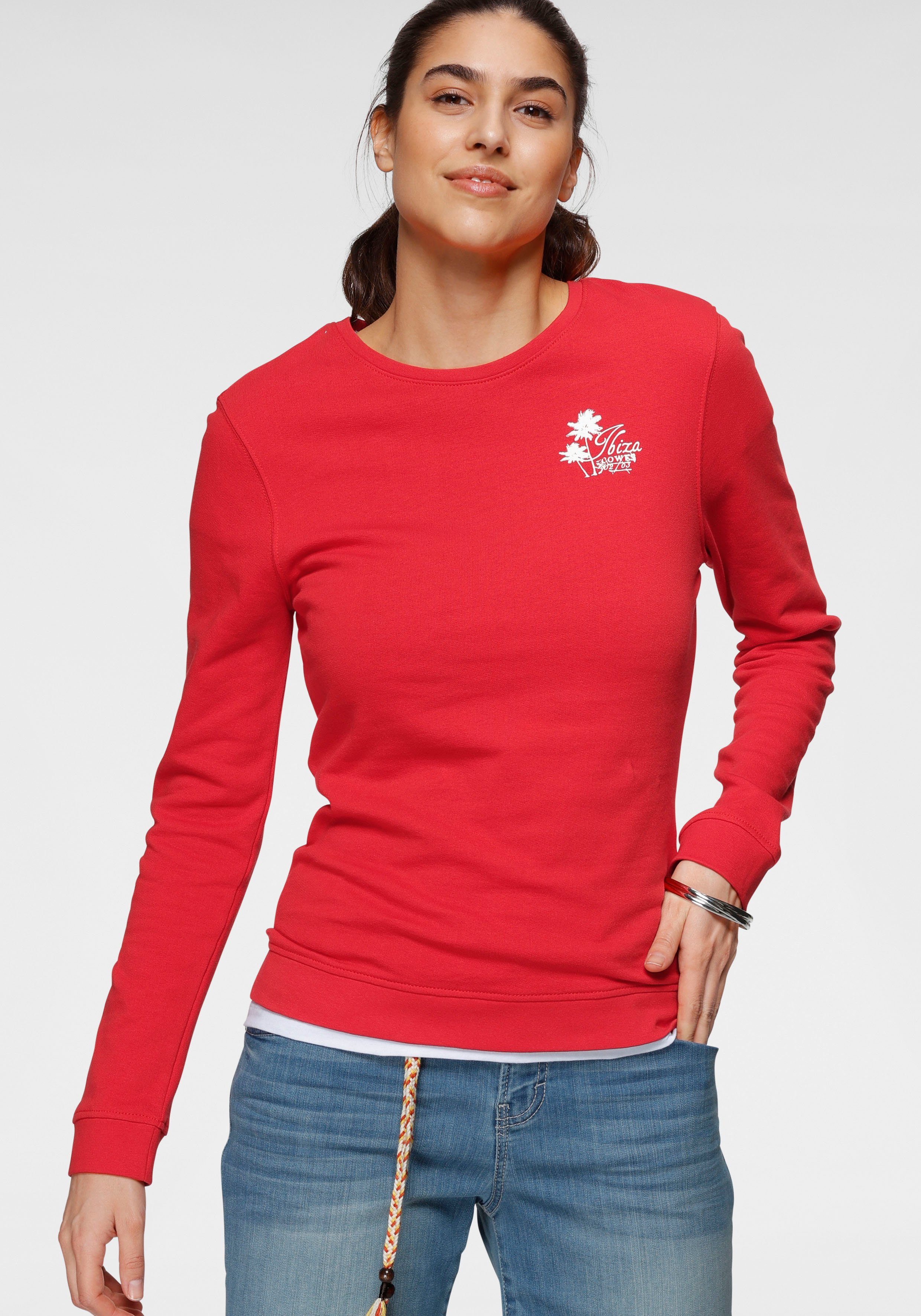 Damen Pullover TOM TAILOR Polo Team Sweatshirt (Set, 2-tlg., mit T-Shirt)