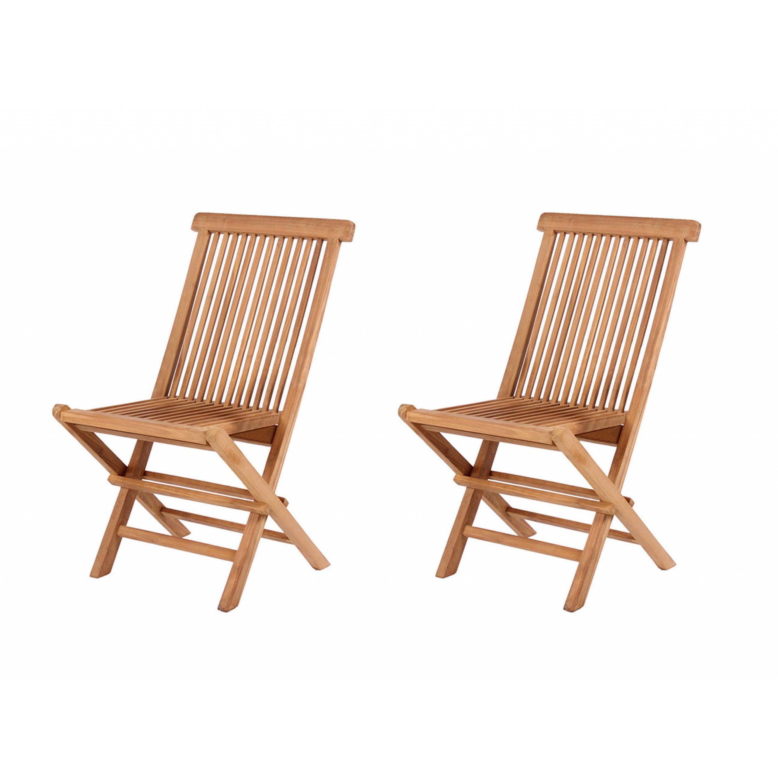 deVries Gartenstuhl deVries 2x Klappstuhl "WOODIE" aus Teakholz (Basic) 2 Stück, Größe
