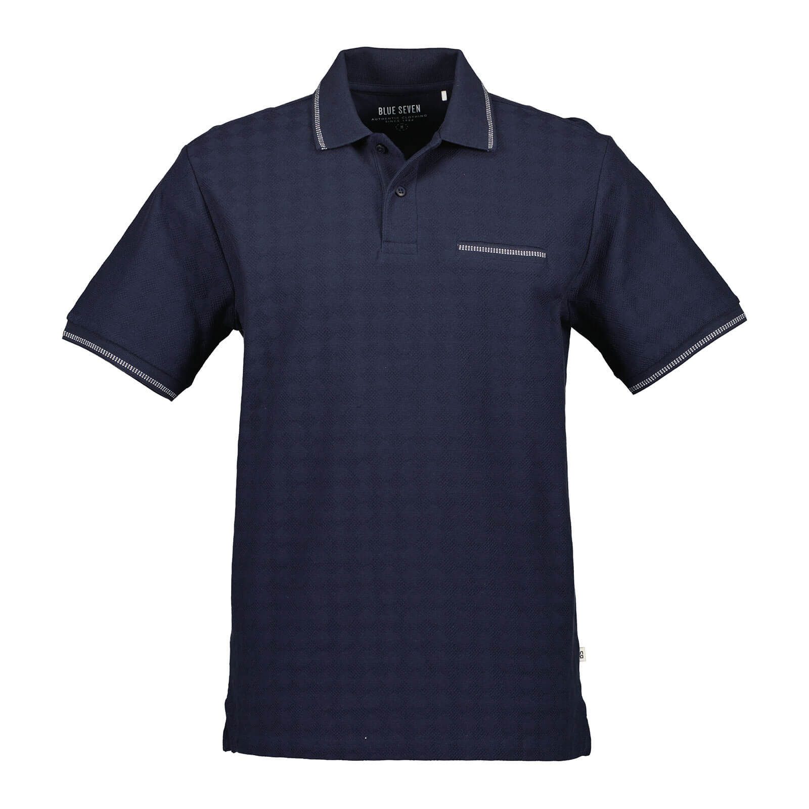 Blue Seven Poloshirt 321205 Herren Poloshirt mit dezenter Brusttasche - Kurzarm-Shirt Polokragen