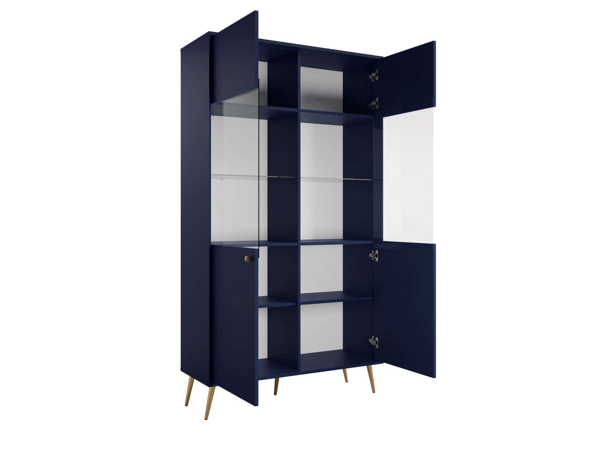 Home affaire Vitrine ROMILDA Glasvitrine mit viel Stauraum, Maße B/T/H: 105/40/191 cm Vitrinenschrank, Standvitrine mit 2 Türen, 10 Fächer – Bild 5 von 5