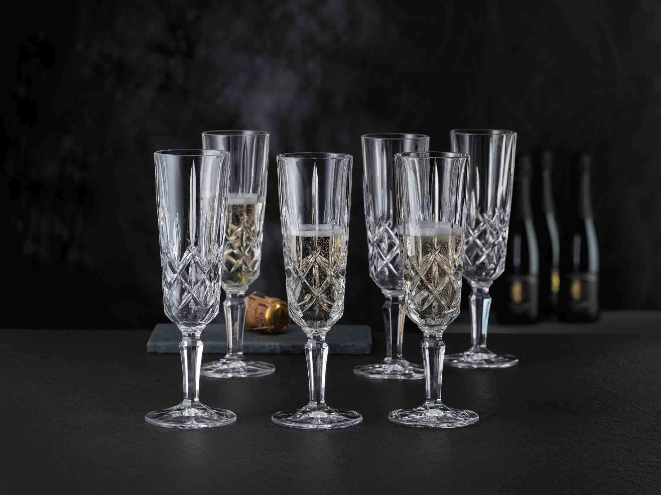Nachtmann Sektglas Noblesse Champagnergläser 155 ml 6er Set, 6-tlg., Glas