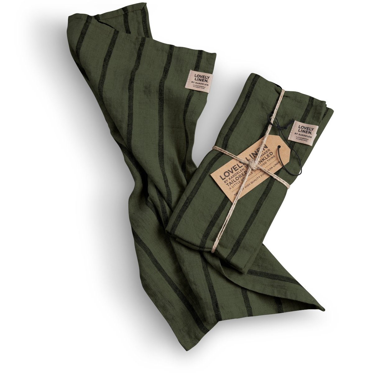 Lovely Linen Platzset Lovely Platzset Leinen stripe forest 35x50cm 1Stk., MISTY 35X50 STRIPE FOREST L27xB10xH2CM