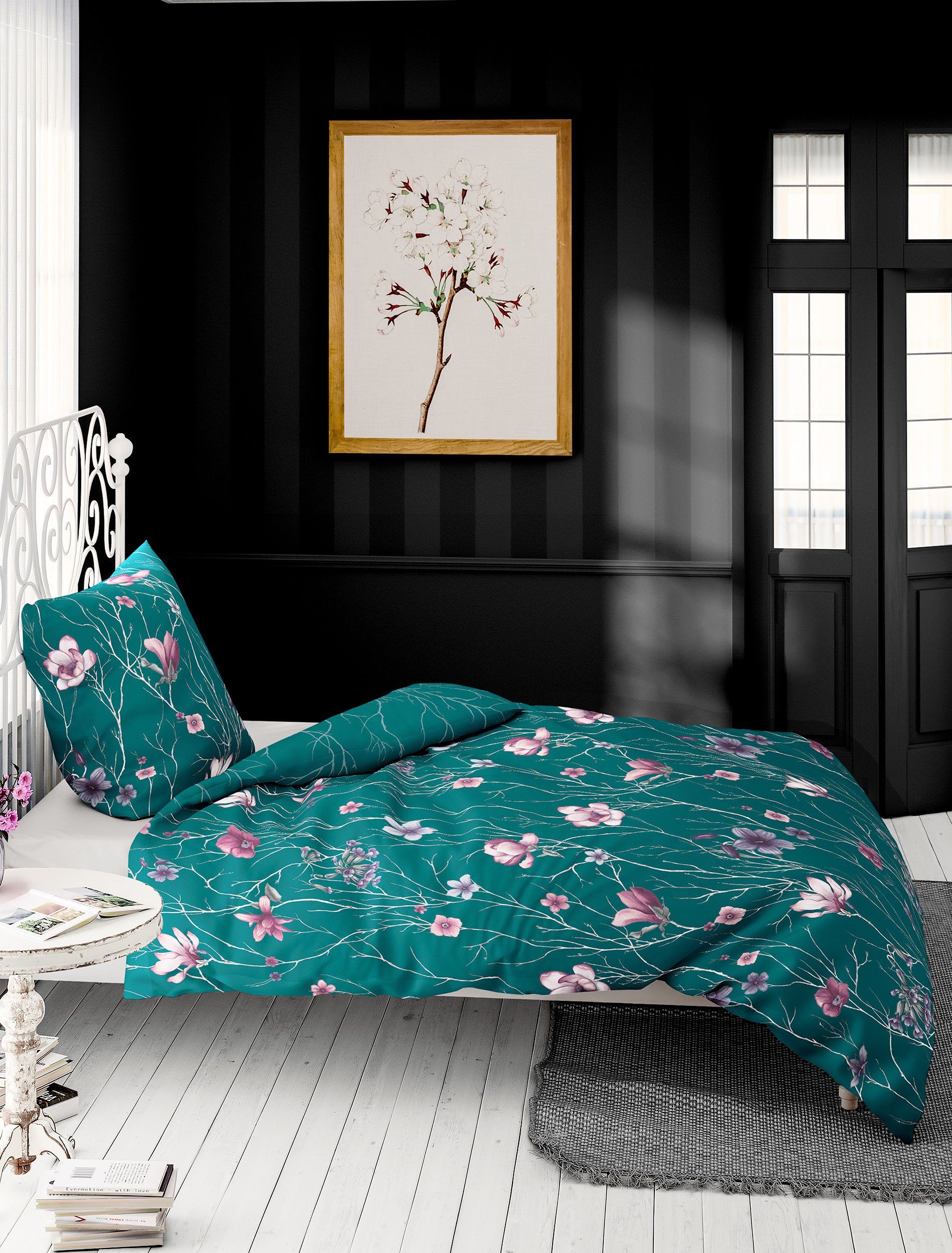 BIERBAUM Bettwäsche Lilli, Mako-Satin, 2 teilig, günstig online kaufen