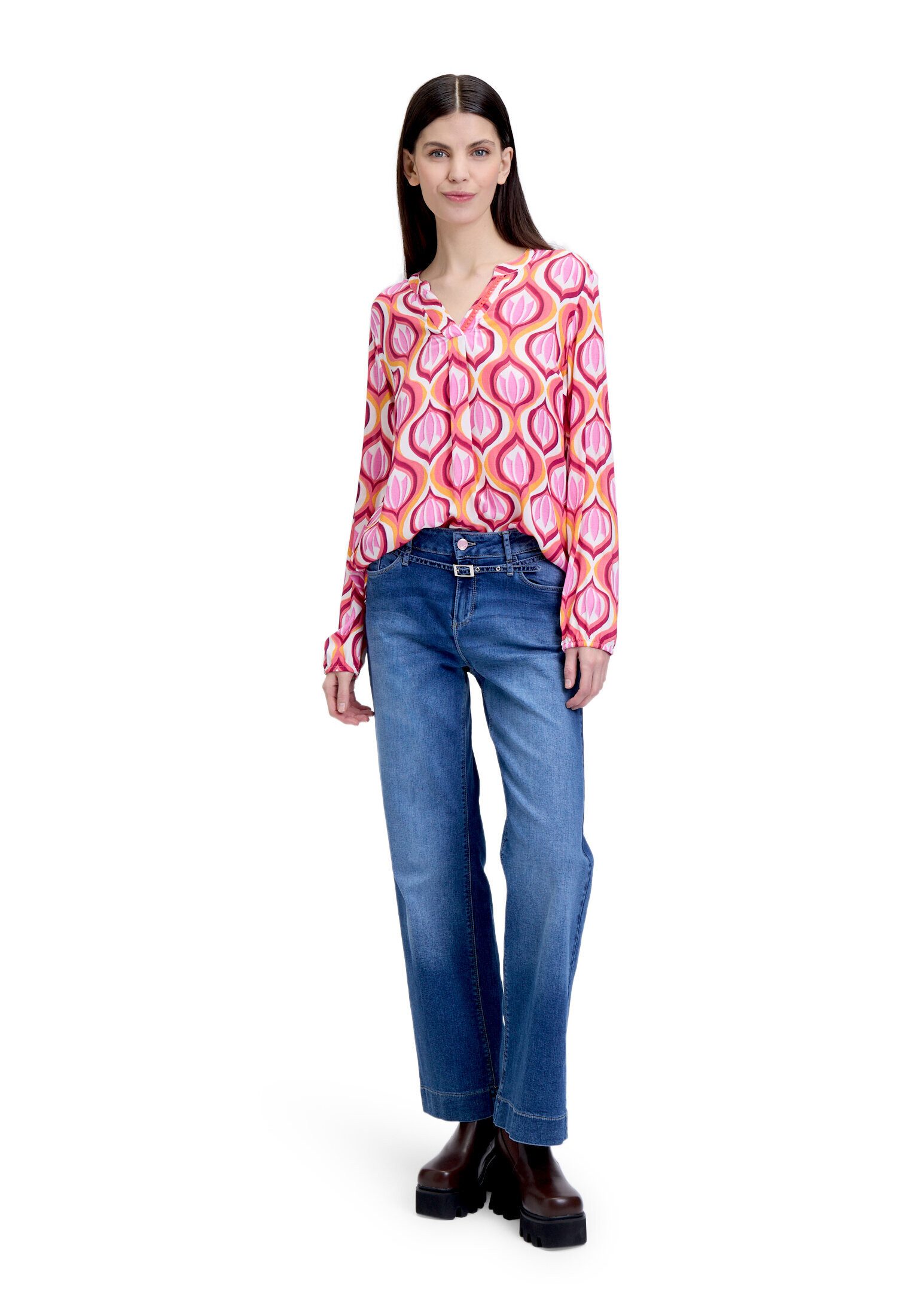 Cartoon Shirtbluse Damen mit Muster