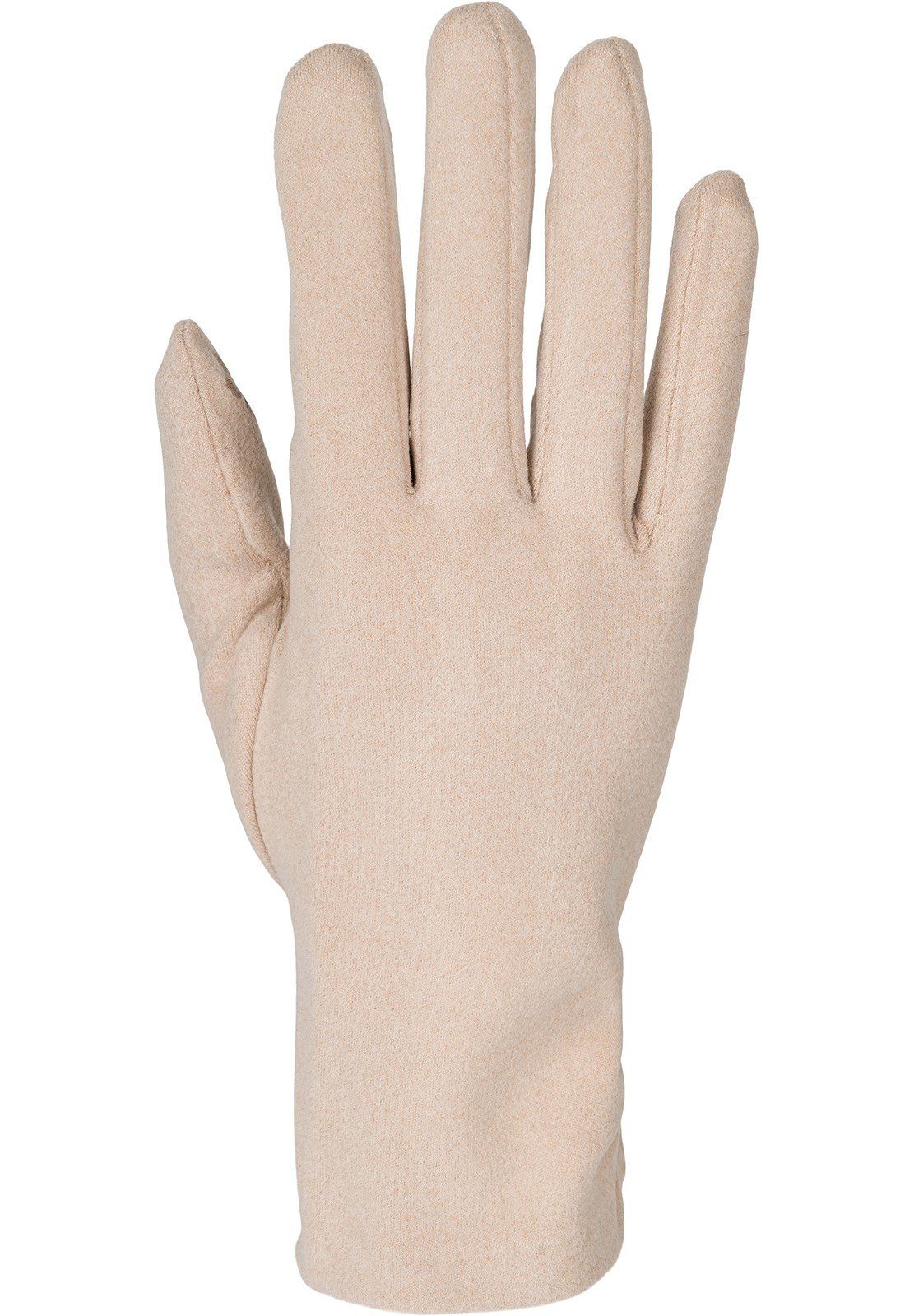 styleBREAKER Fleecehandschuhe Touchscreen Handschuhe seitlich gerafft Beige
