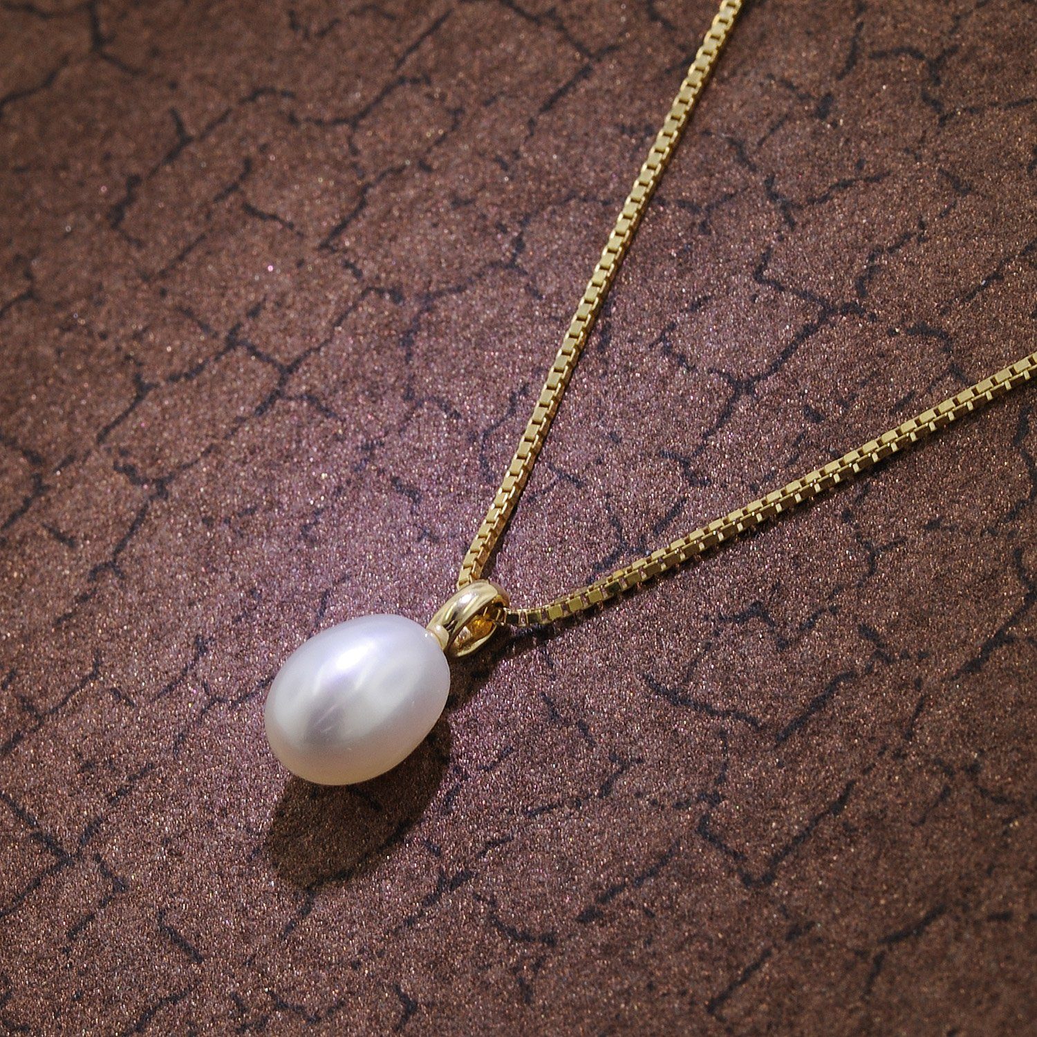 trendor Kette mit Anhänger Perlen-Anhänger Gold günstig online kaufen