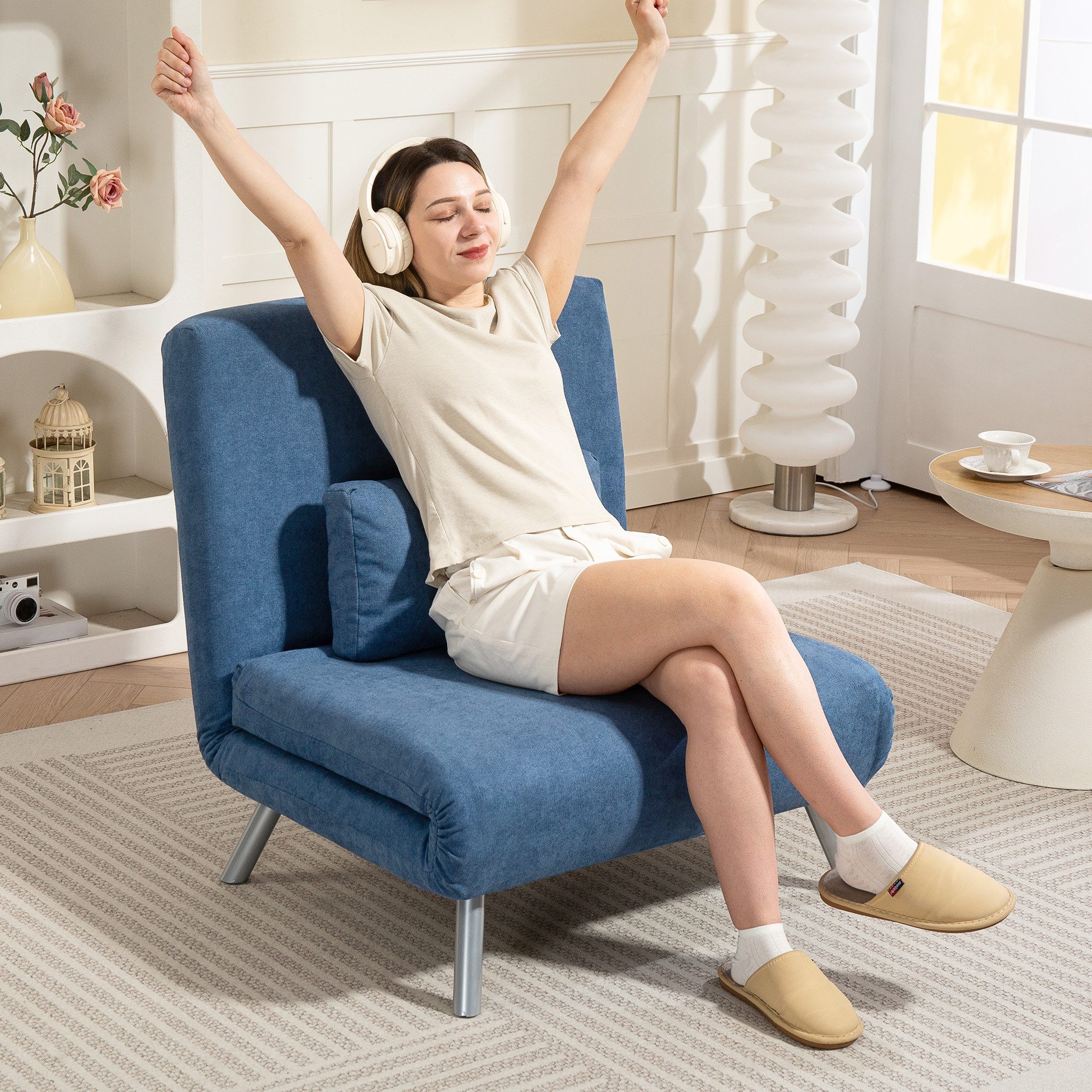 HOMCOM Schlafsofa mit verstellbarer Rückenlehne, abnehmbar günstig online kaufen