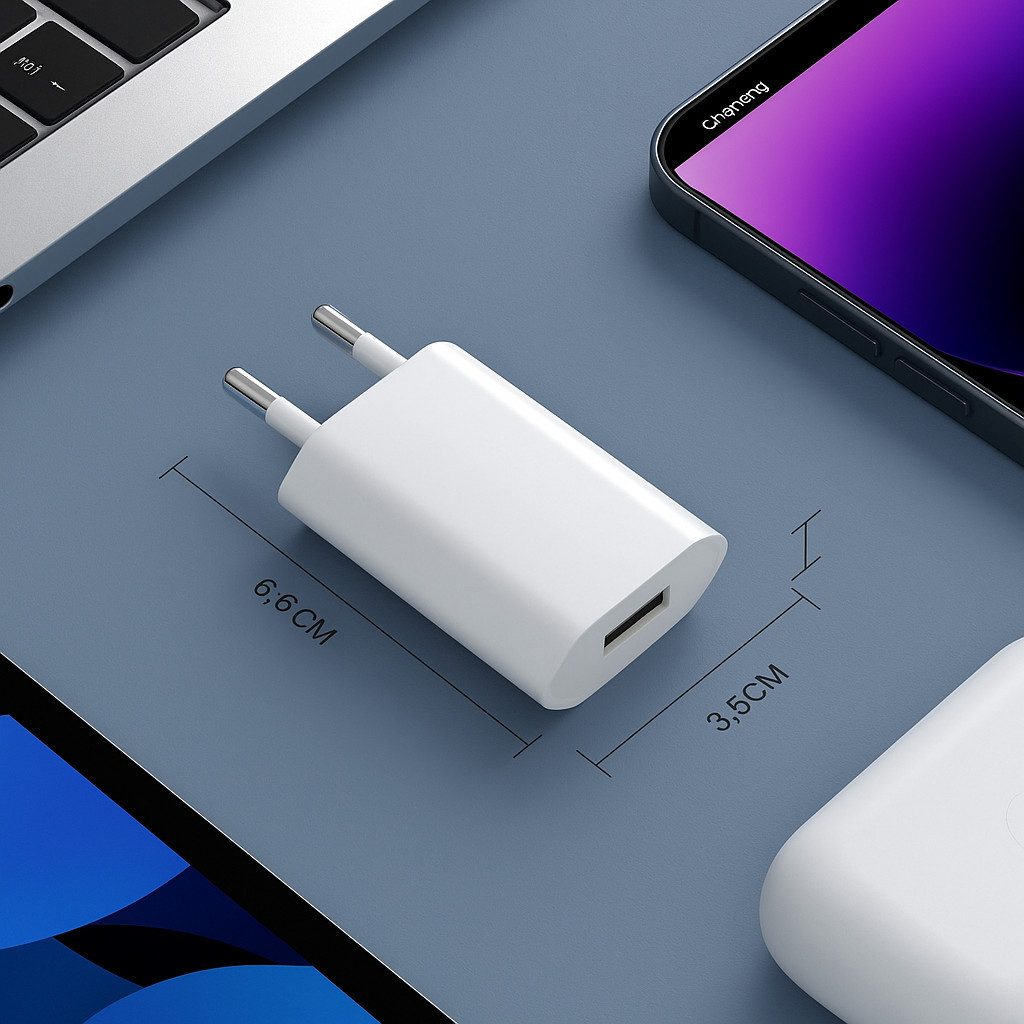 Alpha Electronics 5W USB Power Adapter Smartphone-Ladegerät (für Apple Watch Series 6 SE und iPhone 6-14, Pro, Pro Max, Plus)