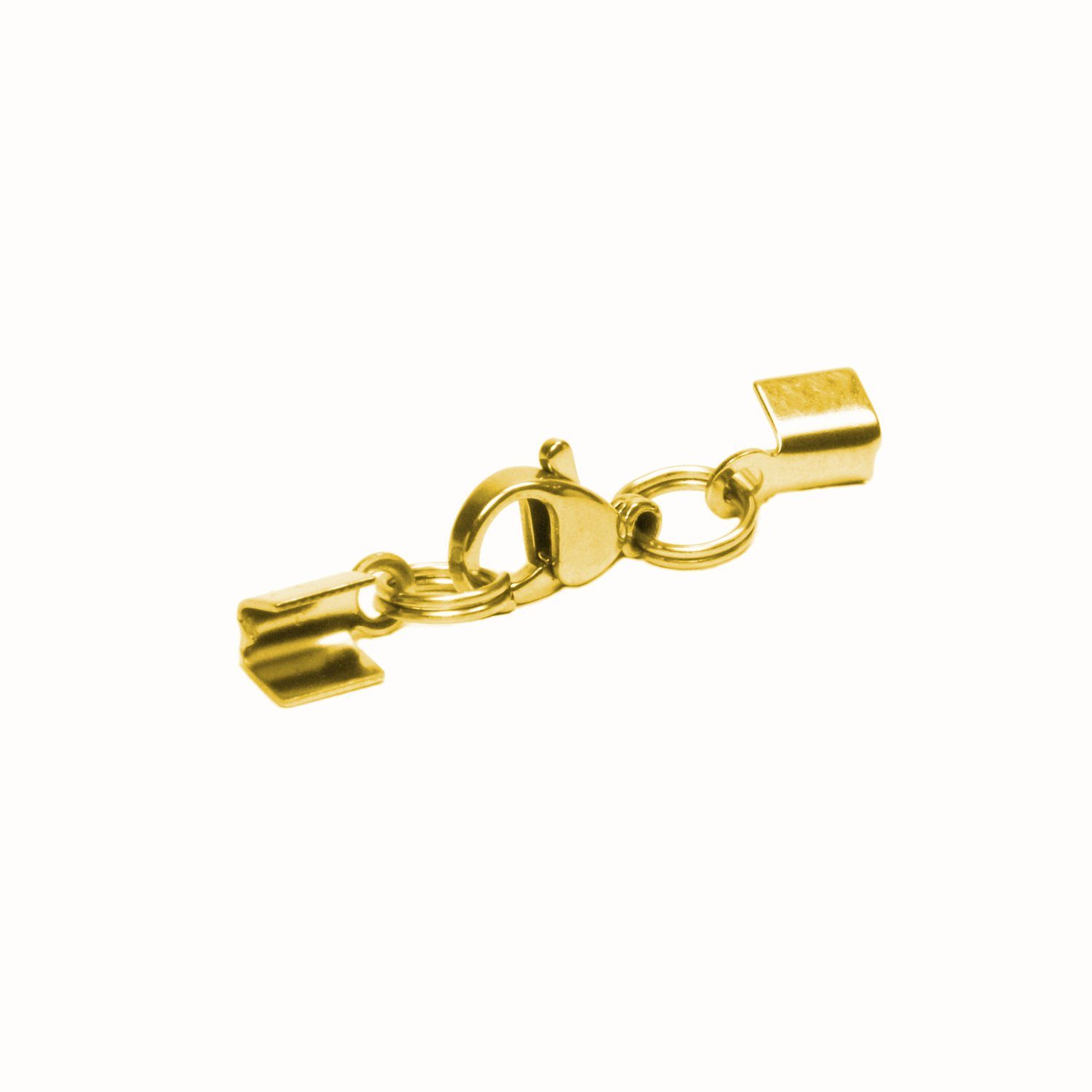 Auroris Schmuckset Karabiner-Klemmverschluss aus Edelstahl für ca. 2 bis 3 mm Bänder