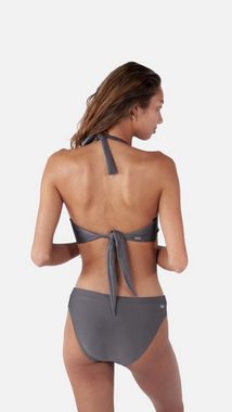 Barts Triangel-Bikini-Top BARTS Isla Halter Schimmerndes Bikinitop Grau