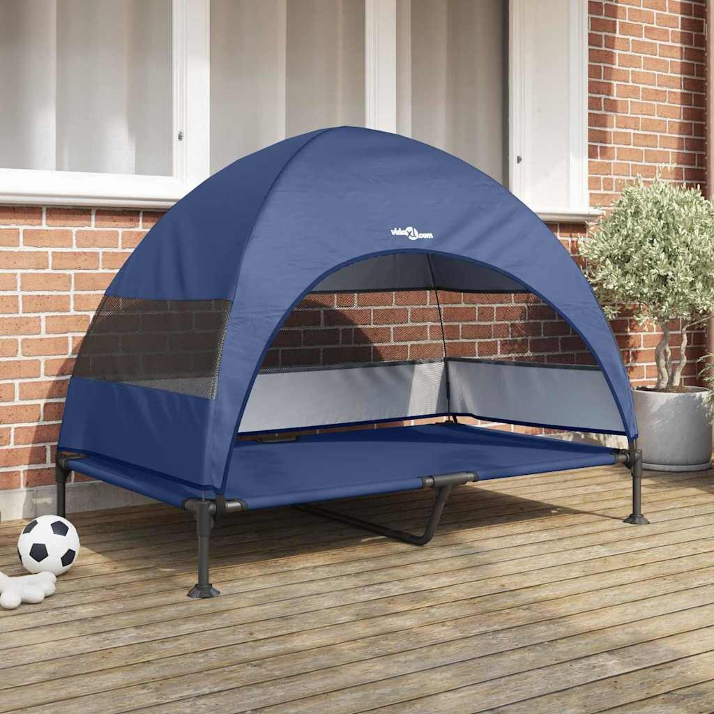 vidaXL Hundebett, Hochgelegtes Hundebett Marineblau 127 x 81 x 108 cm