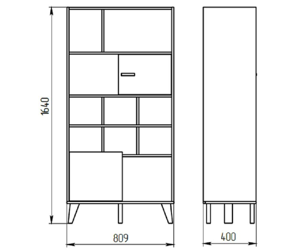 81 SKANDI, 164 cm B/T/H: Regal, cm cm Standregal Feldmann-Wohnen x 40 x