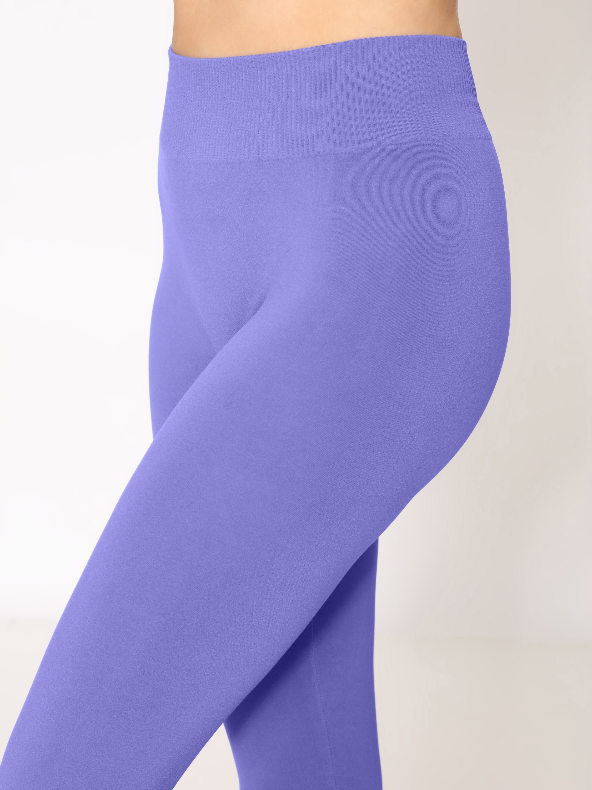 Bund Nahtlose (1-tlg) MSGI001 Damen elastischer Merry Blue Leggings Leggings breitem Amparo Style mit Komfortbund