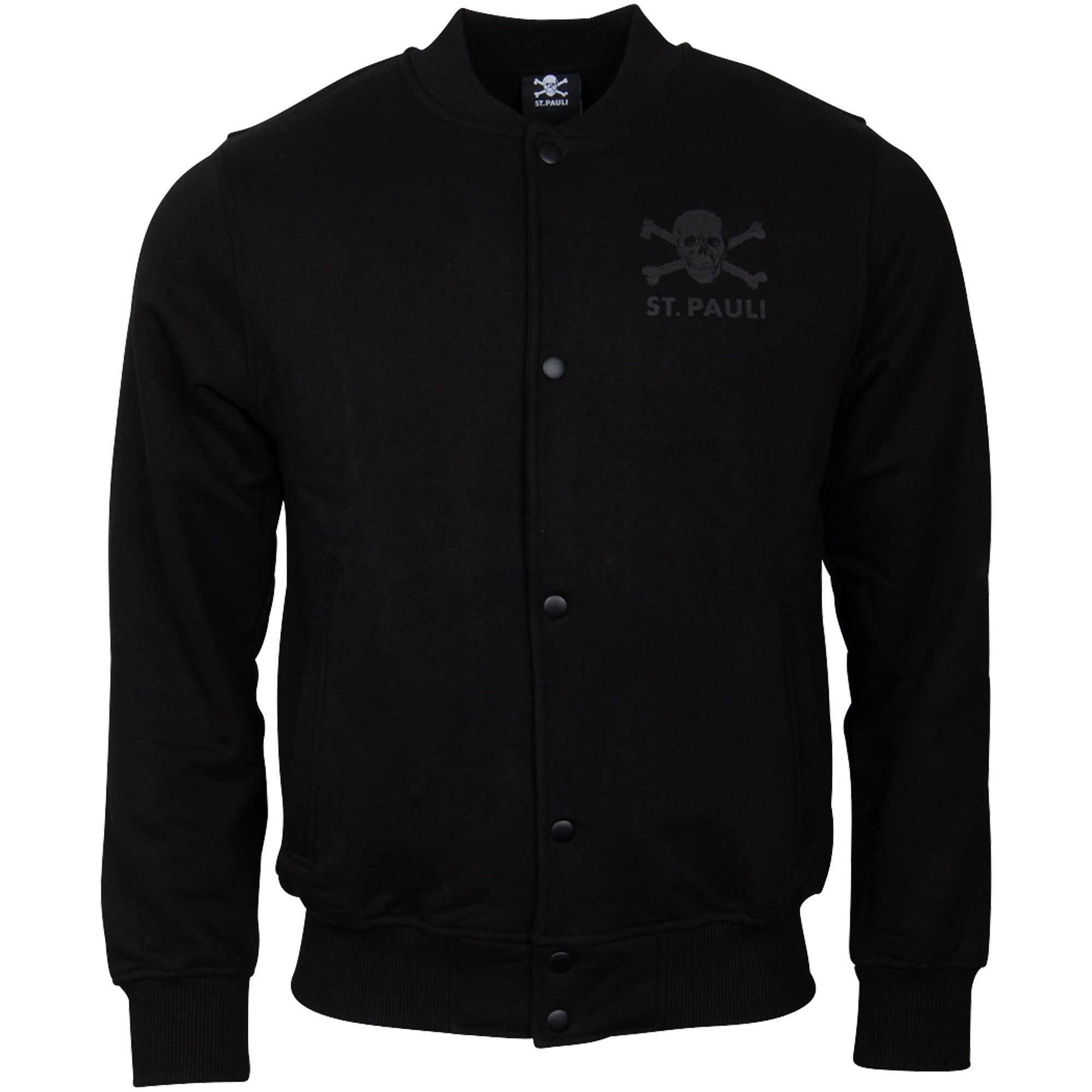 FC St. Pauli Collegejacke FC St. Pauli - Collegejacke All Black Totenkopf - schwarz
