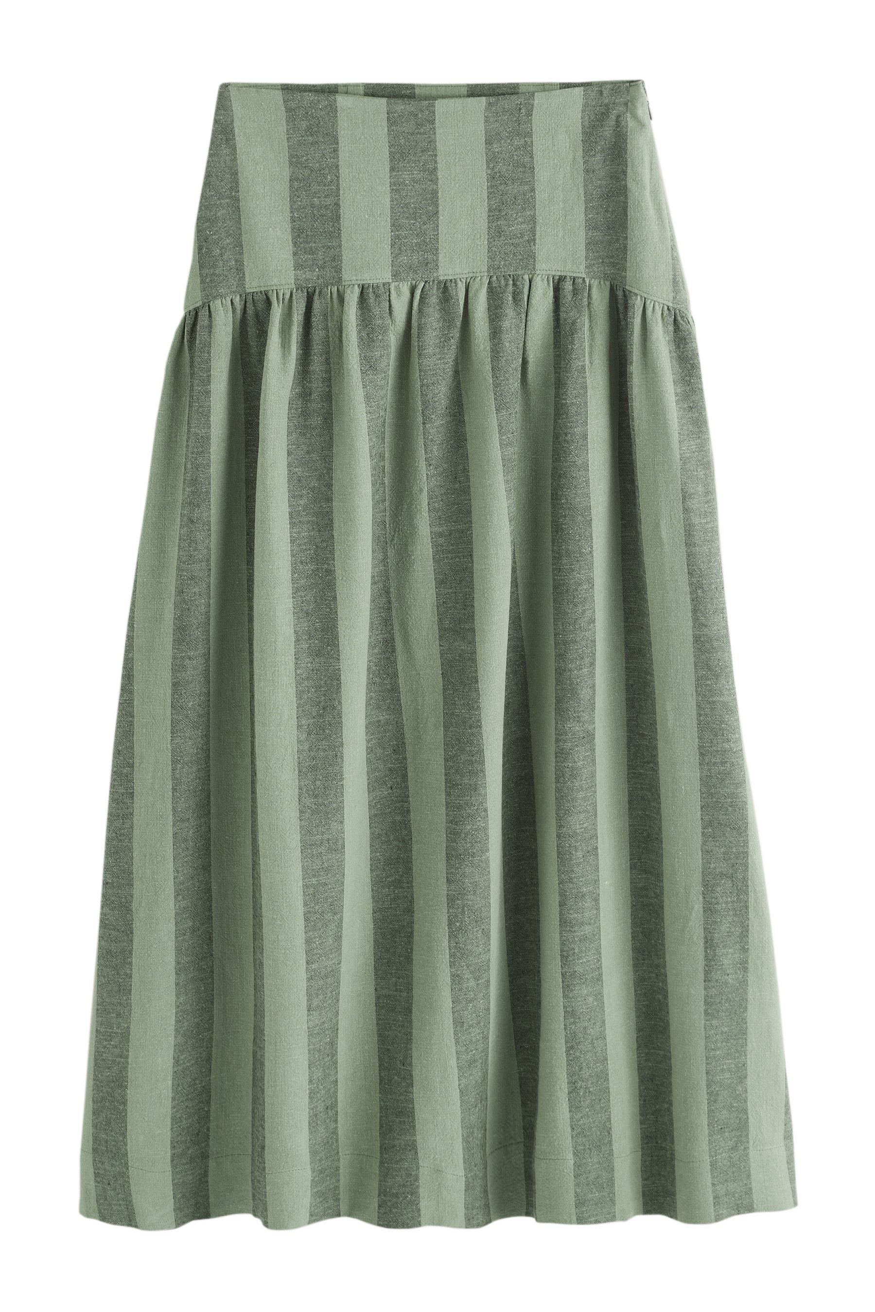 Next Maxirock Maxirock aus Leinenmix mit tief angesetzter Taille (1-tlg)