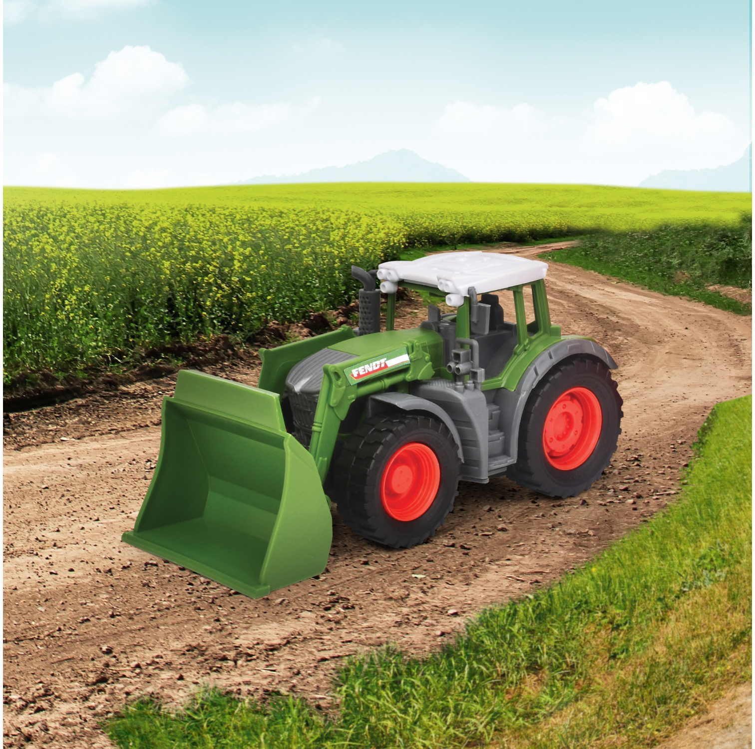 Dickie Toys Spielzeug-Traktor Spielfahrzeug Traktor Go Real / Farm Fendt Shovel Tractor 203732007