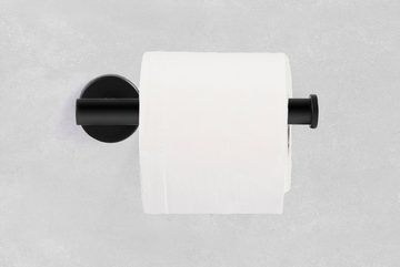 Ambrosya Toilettenpapierhalter »Klopapierhalter aus Edelstahl, Klopapier Halterung Rollenhalter Toilette Toilettenpapier WC Schwarz«, Schwarz