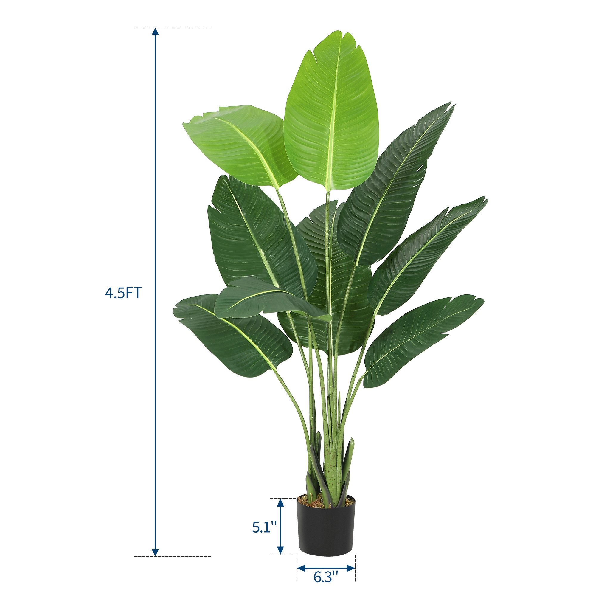 Kunstbaum Kunst-Canna-Lilie Kunstpflanzen künstlicher Baum 140/165cm, GarveeMore, Höhe 140 cm – Bild 3 von 5
