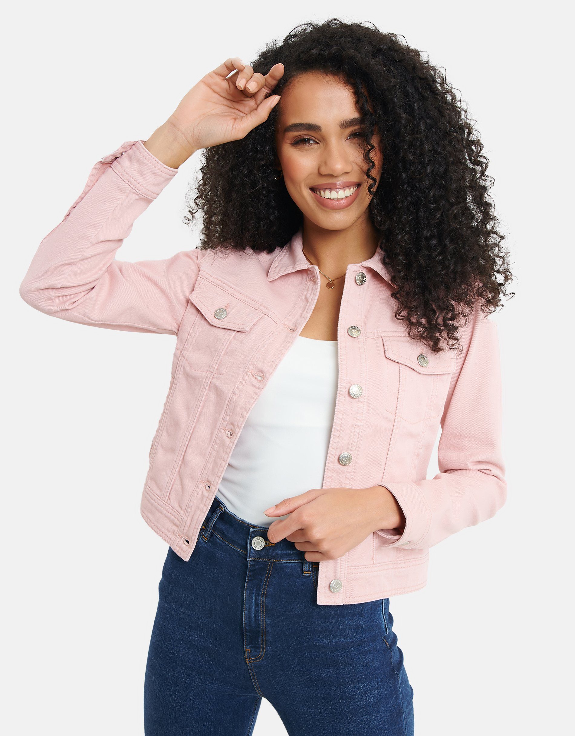 Threadbare Jeansjacke THB Rome Colour Denim Jacket Pastel Pink