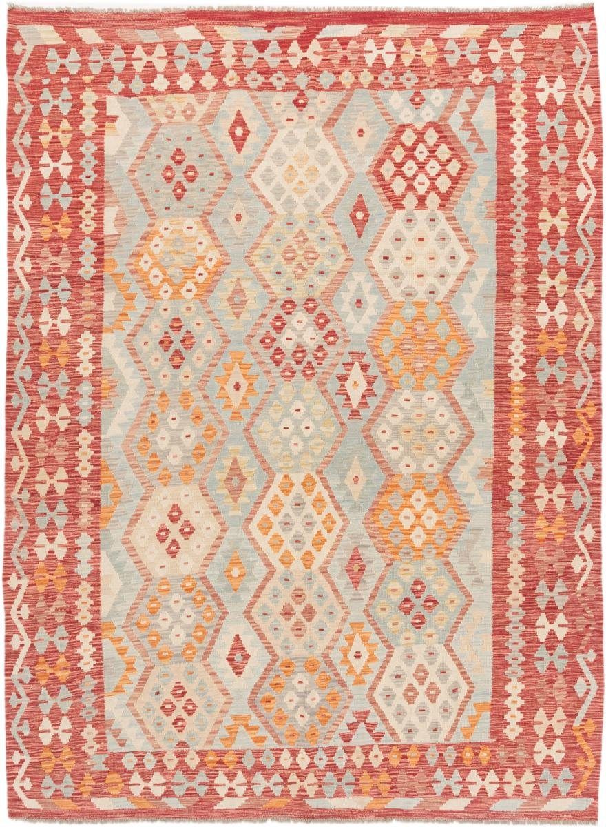 Orientteppich Kelim Afghan 214x286 Handgewebter Orientteppich, Nain Trading, rechteckig, Höhe: 3 mm