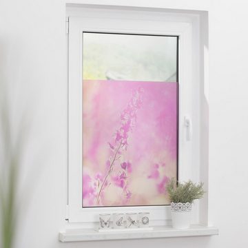 Fensterfolie Blumenwiese, LICHTBLICK ORIGINAL, blickdicht, strukturiert