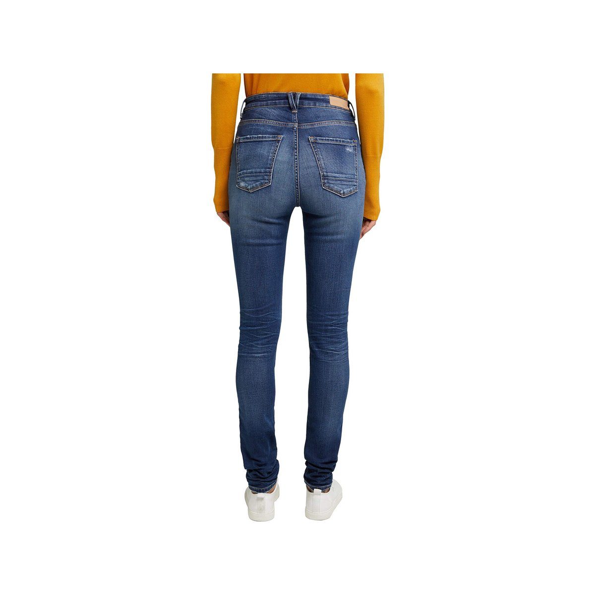 dunkel-blau regular Esprit (1-tlg) 5-Pocket-Jeans