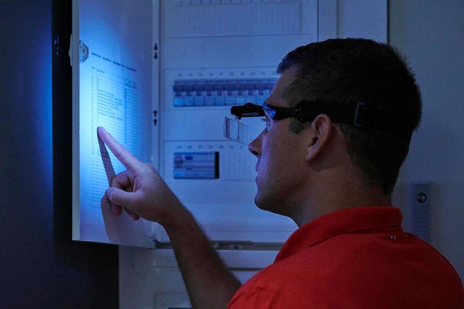 Westfalia Werkzeug Brillengestell Westfalia LED-Lupe mit 5 Vergrößerungen - Brille - Schutz, Mit LED Licht