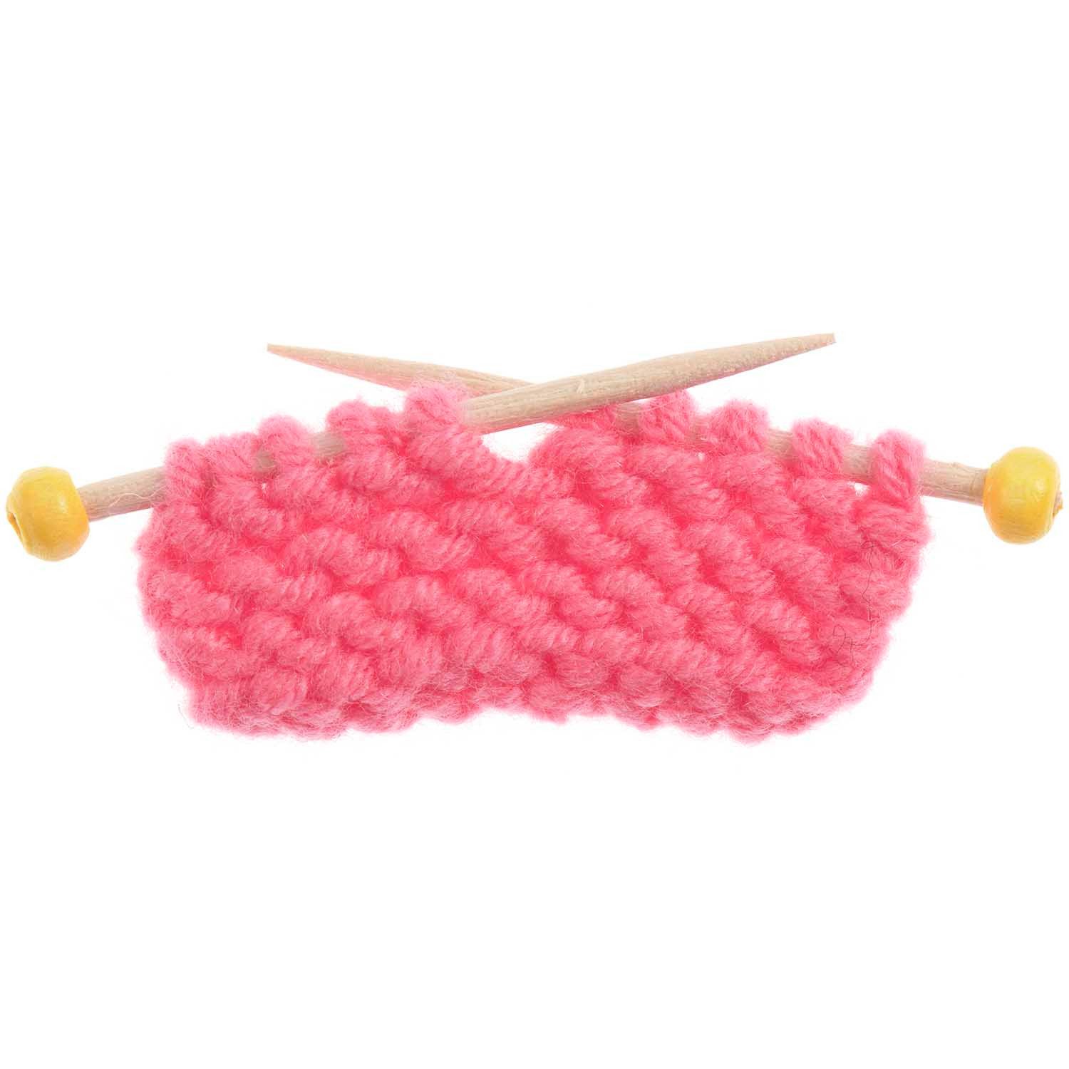 Rico Design Wichteltür Miniatur Strickzeug pink