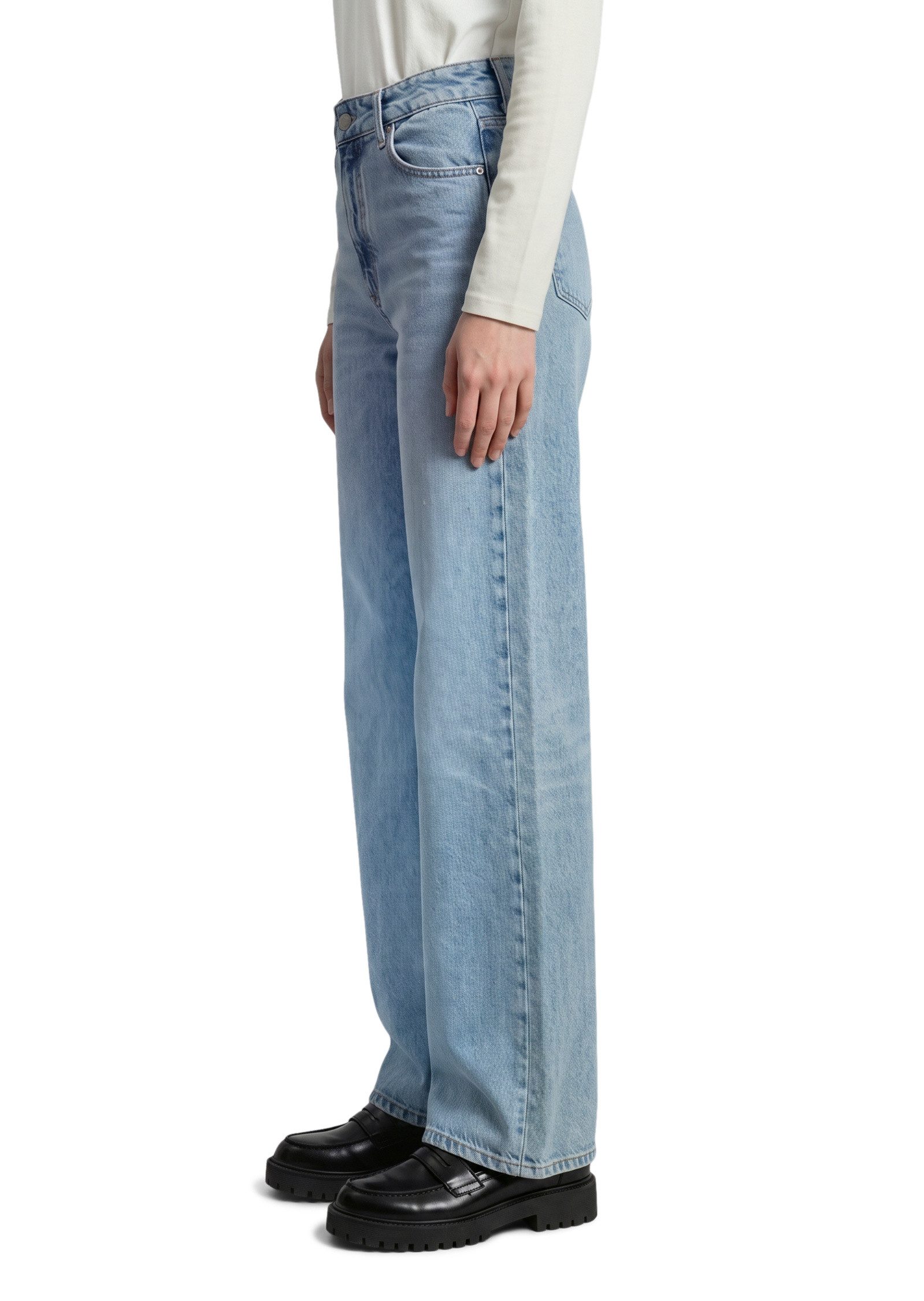 Marc O'Polo DENIM Weite Jeans aus leichter Bio-Baumwoll-Qualität