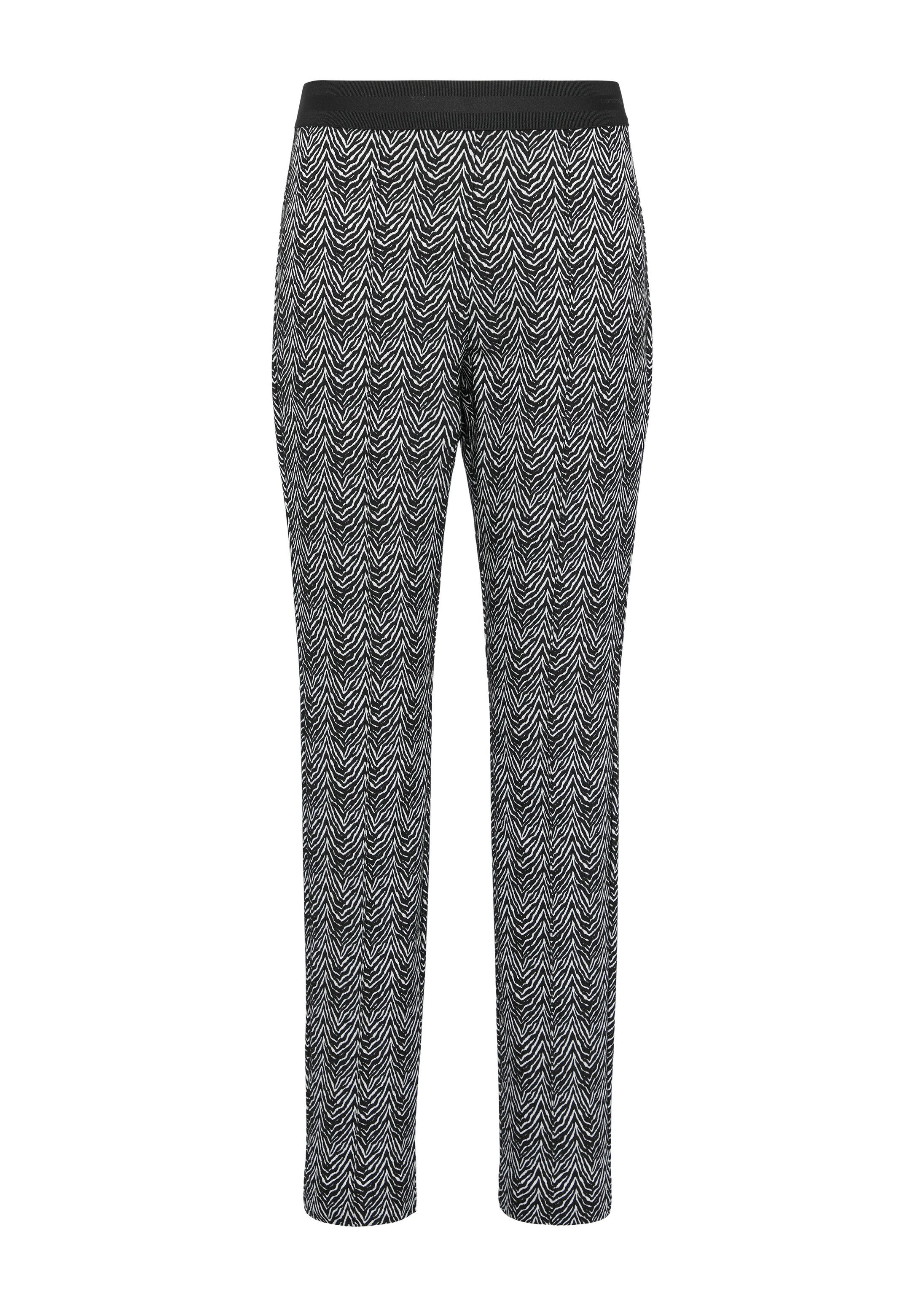 comma Chinos Hose Schmale Hose aus Jacquard
