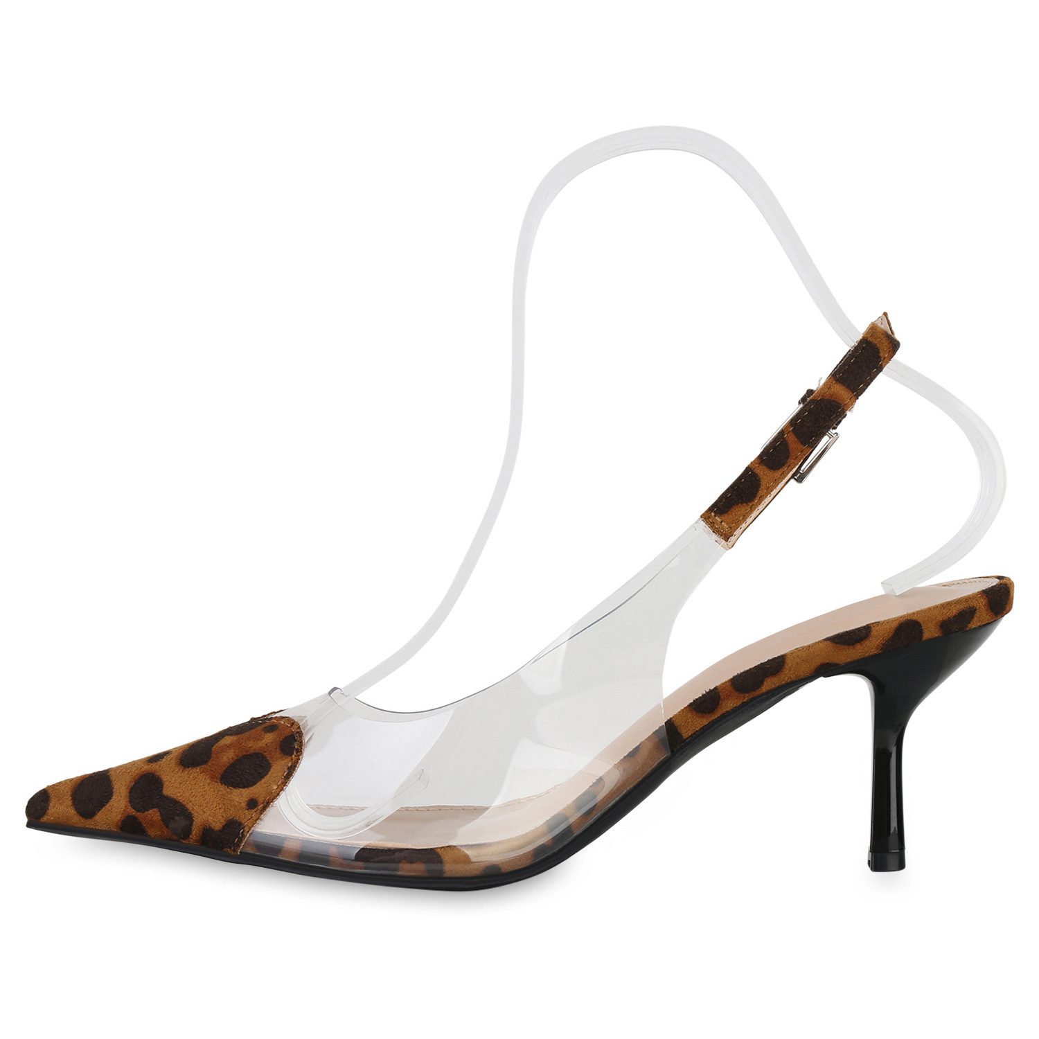VAN HILL 841534 Slingpumps Damen Slingpumps Pumps Spitze Stiletto Transpare günstig online kaufen