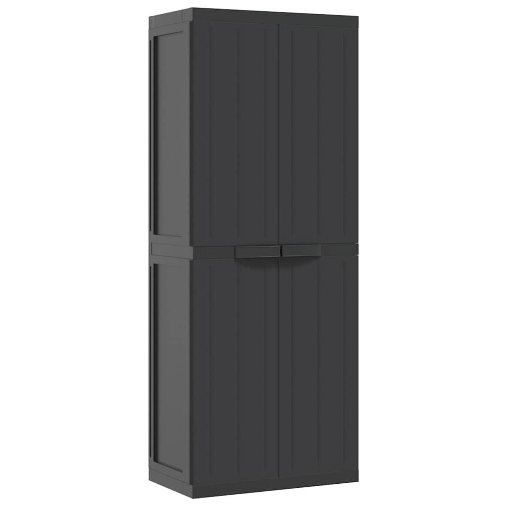 vidaXL Garten-Geräteschrank Gartenschrank Schwarz 65x37x165 cm günstig online kaufen