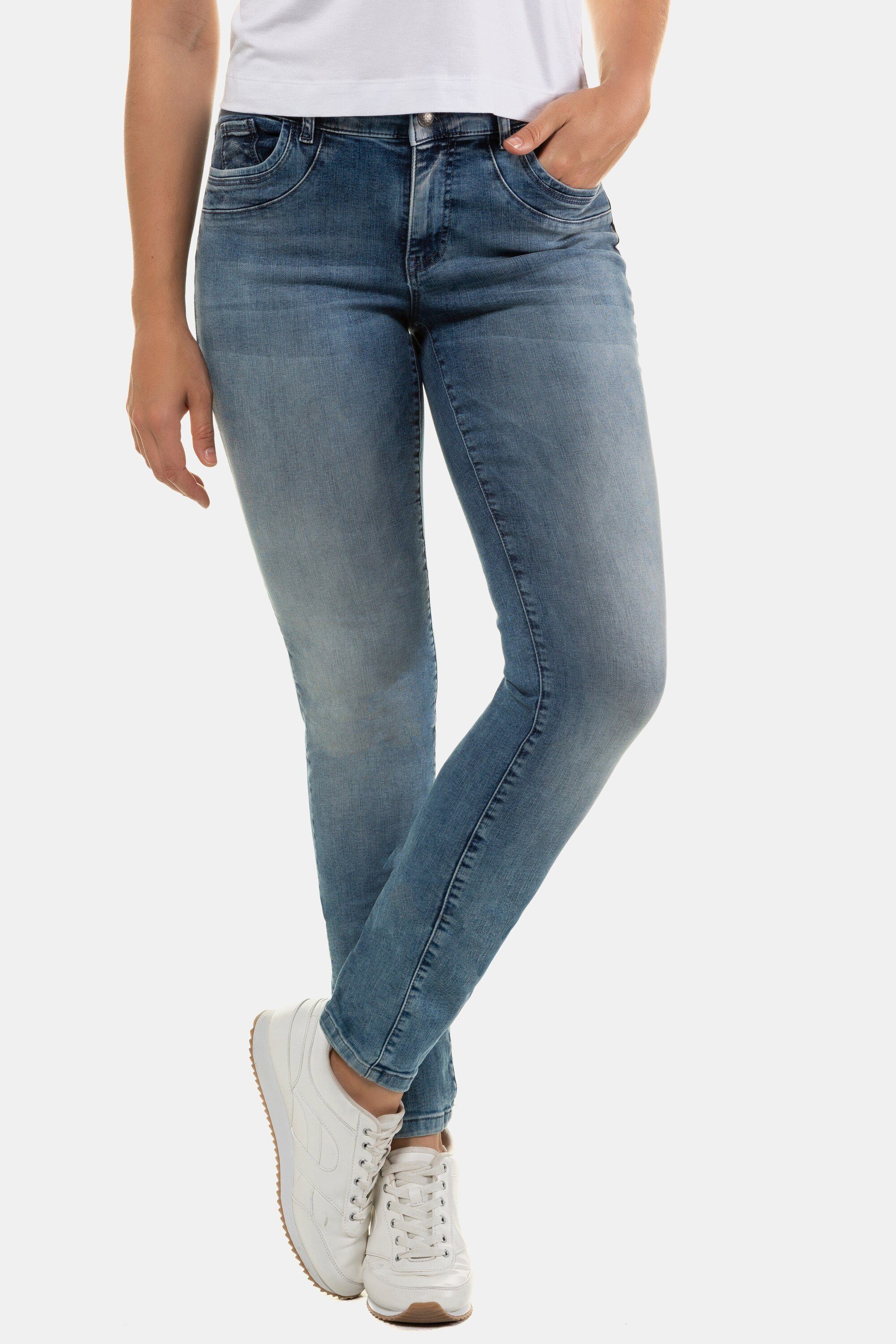 Gina Laura Regular-fit-Jeans Jeans Julia vorgewaschen schmales Bein 5-Pocket